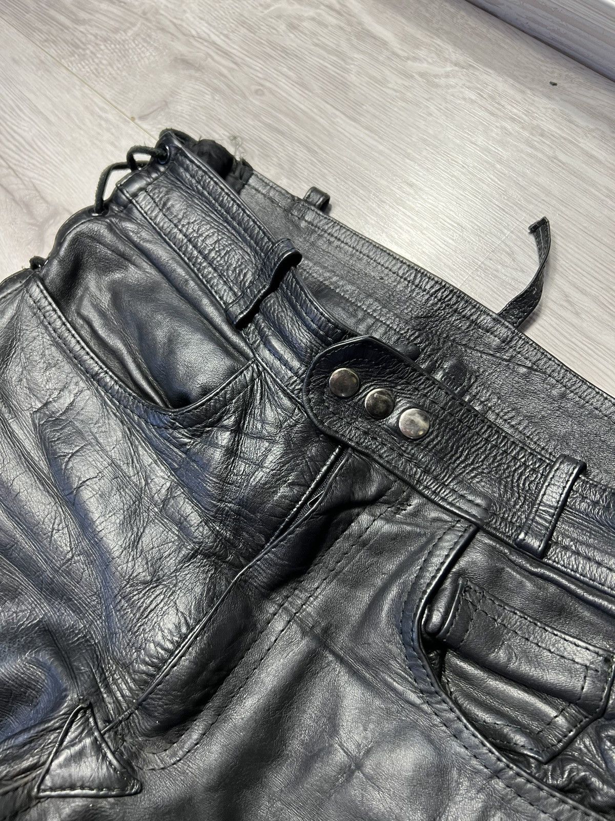 Genuine Leather Vintage Western Biker Leather Cowboy Bondage Pants Size M Size US 32 / EU 48 - 7 Thumbnail