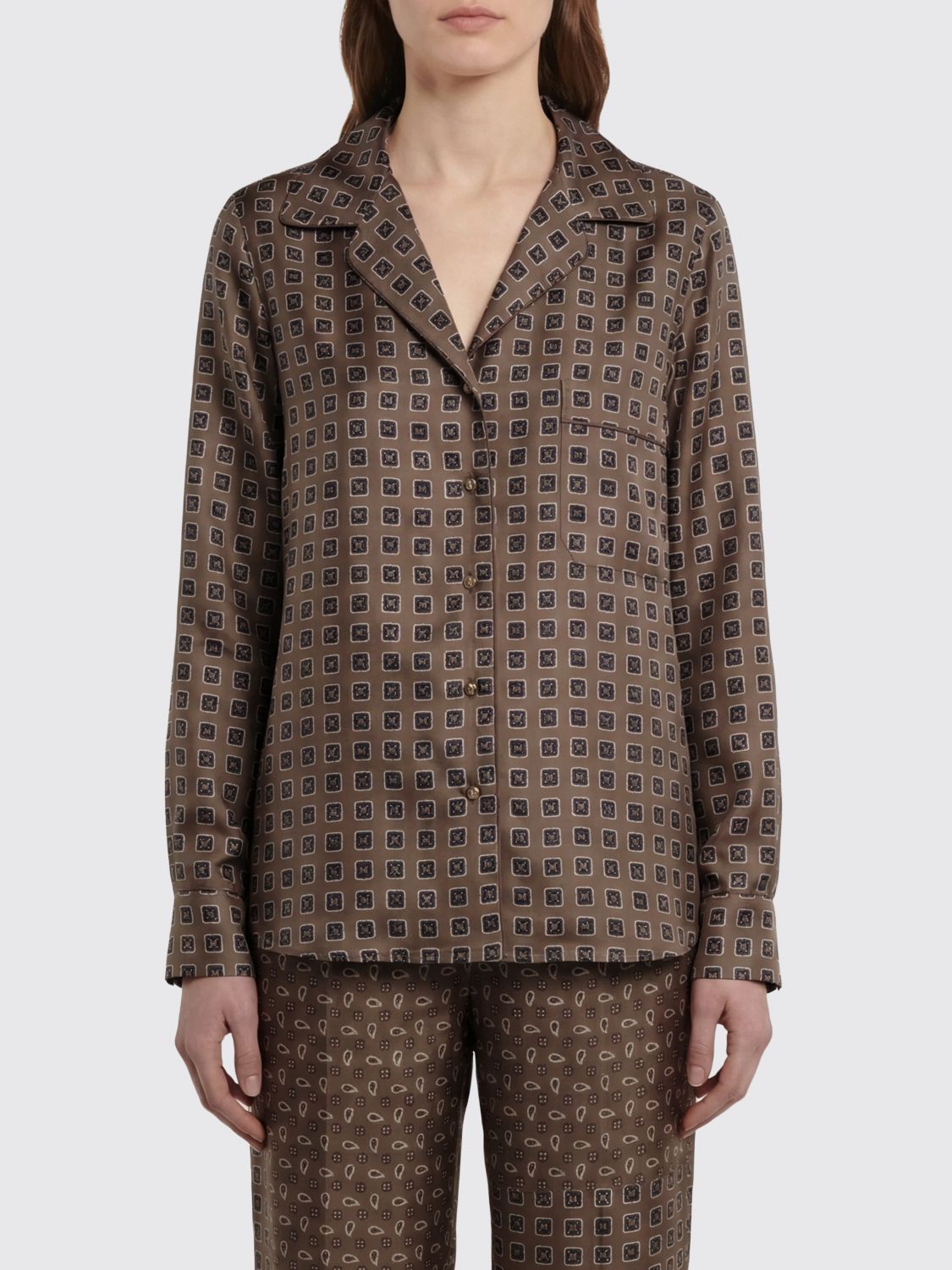 Max Mara Max Mara Shirt Woman Sand Size XL / US 12-14 / IT 48-50 - 1 Thumbnail