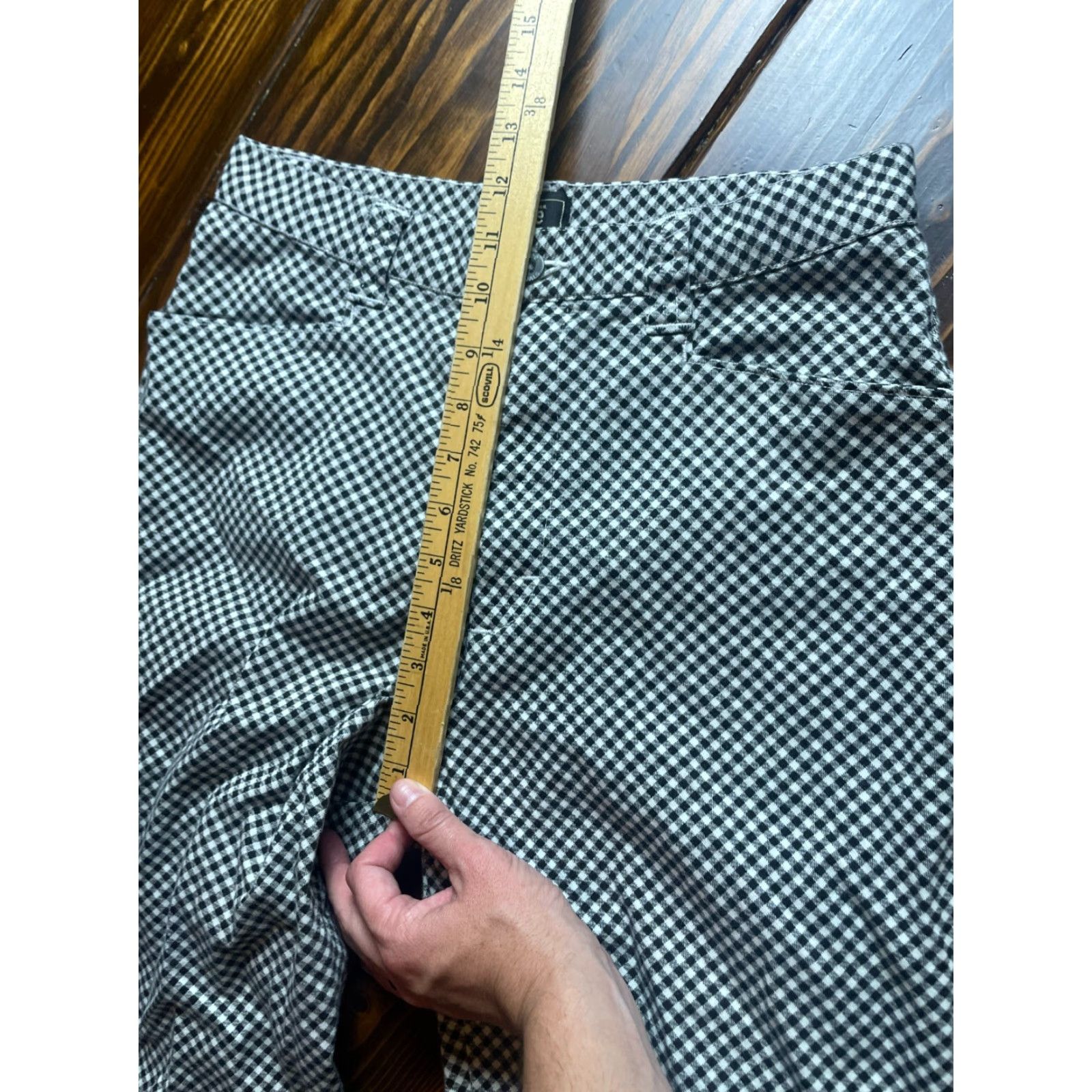 Lee VINTAGE Lee Pants Women's Black Capri Plaid Size 8 Capris Size 30" / US 8 / IT 44 - 5 Thumbnail
