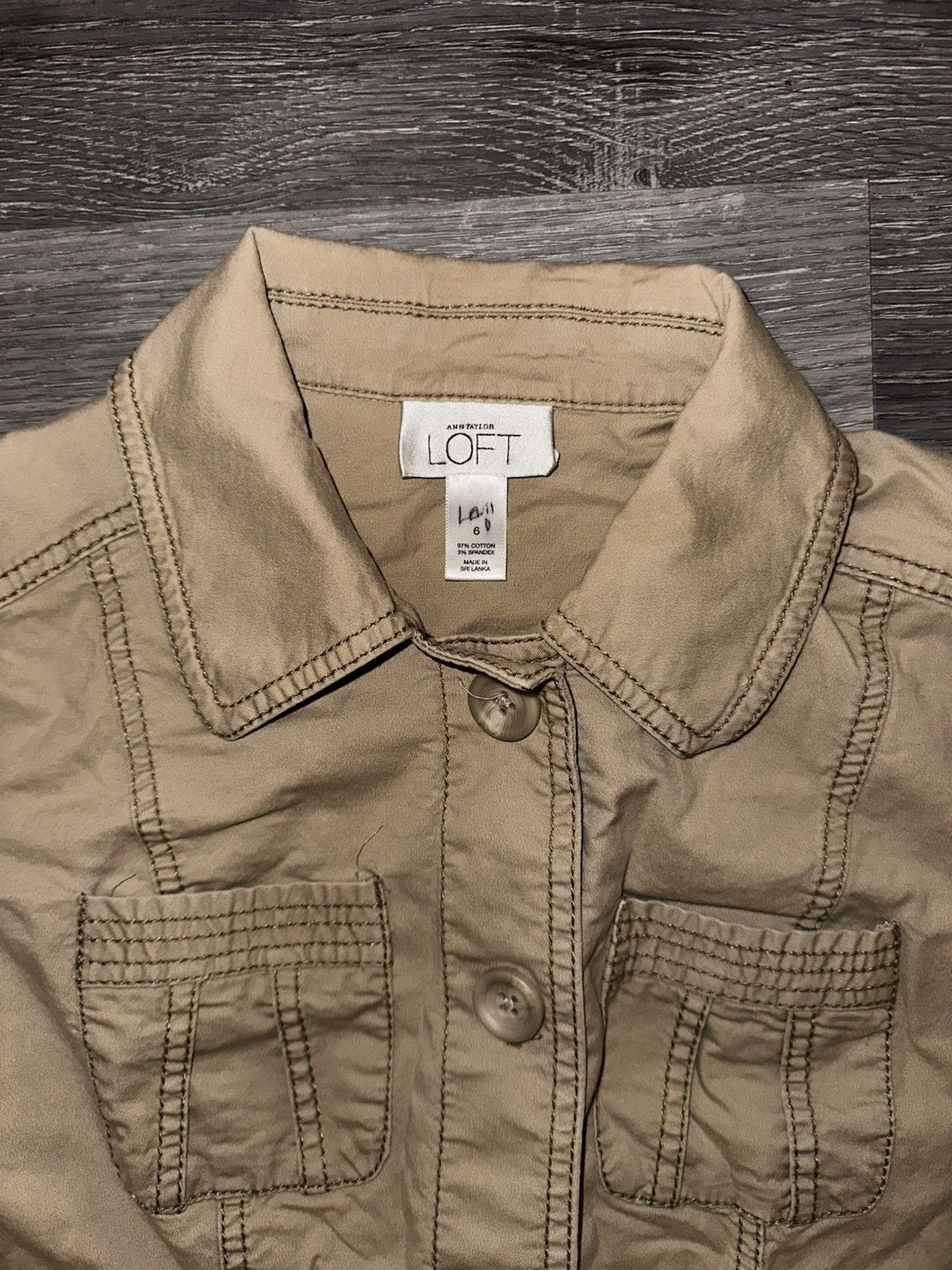 Loft Button-up Military Cargo Utility Blazer Jacket by LOFT Size M / US 6-8 / IT 42-44 - 4 Thumbnail