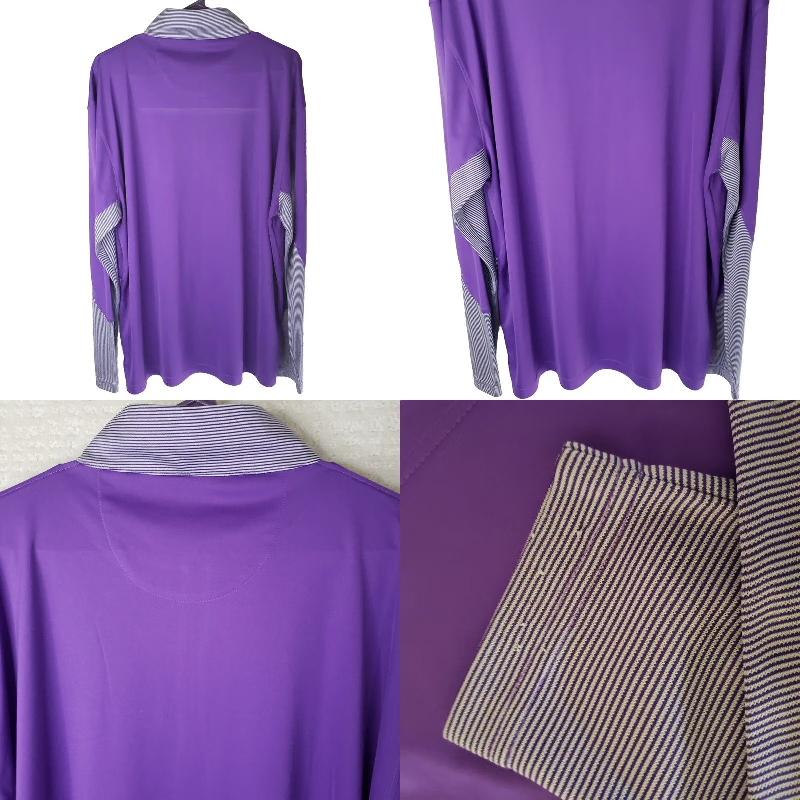 Vintage Horn Legend HL Sport Bamboo Performance 1/4 Zip Clemson Tigers Pullover Mens XL Purple Striped Tiger Paw Size US XL / EU 56 / 4 - 8 Thumbnail
