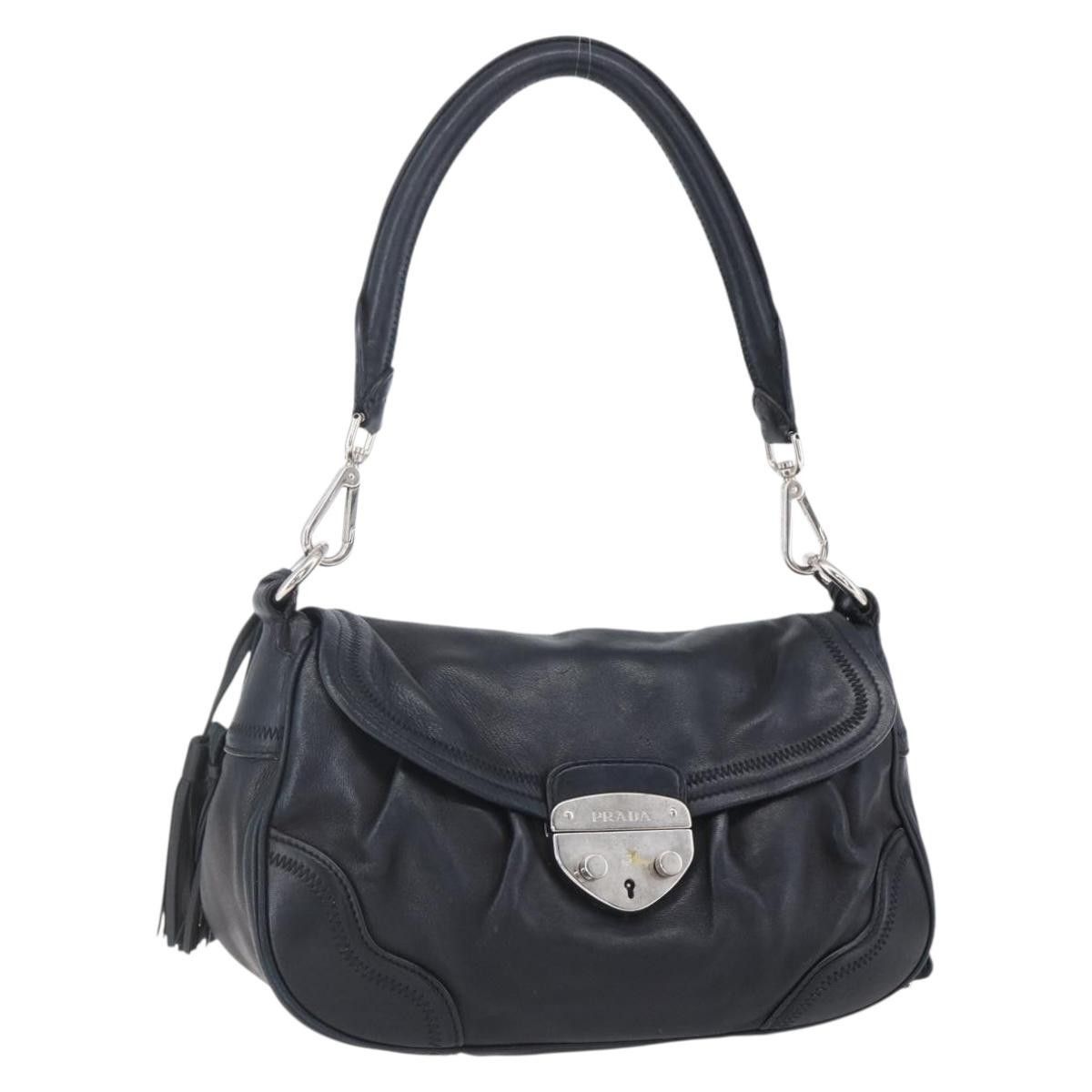 Prada Prada Pushlock Shoulder Bag Leather Size ONE SIZE - 1 Thumbnail