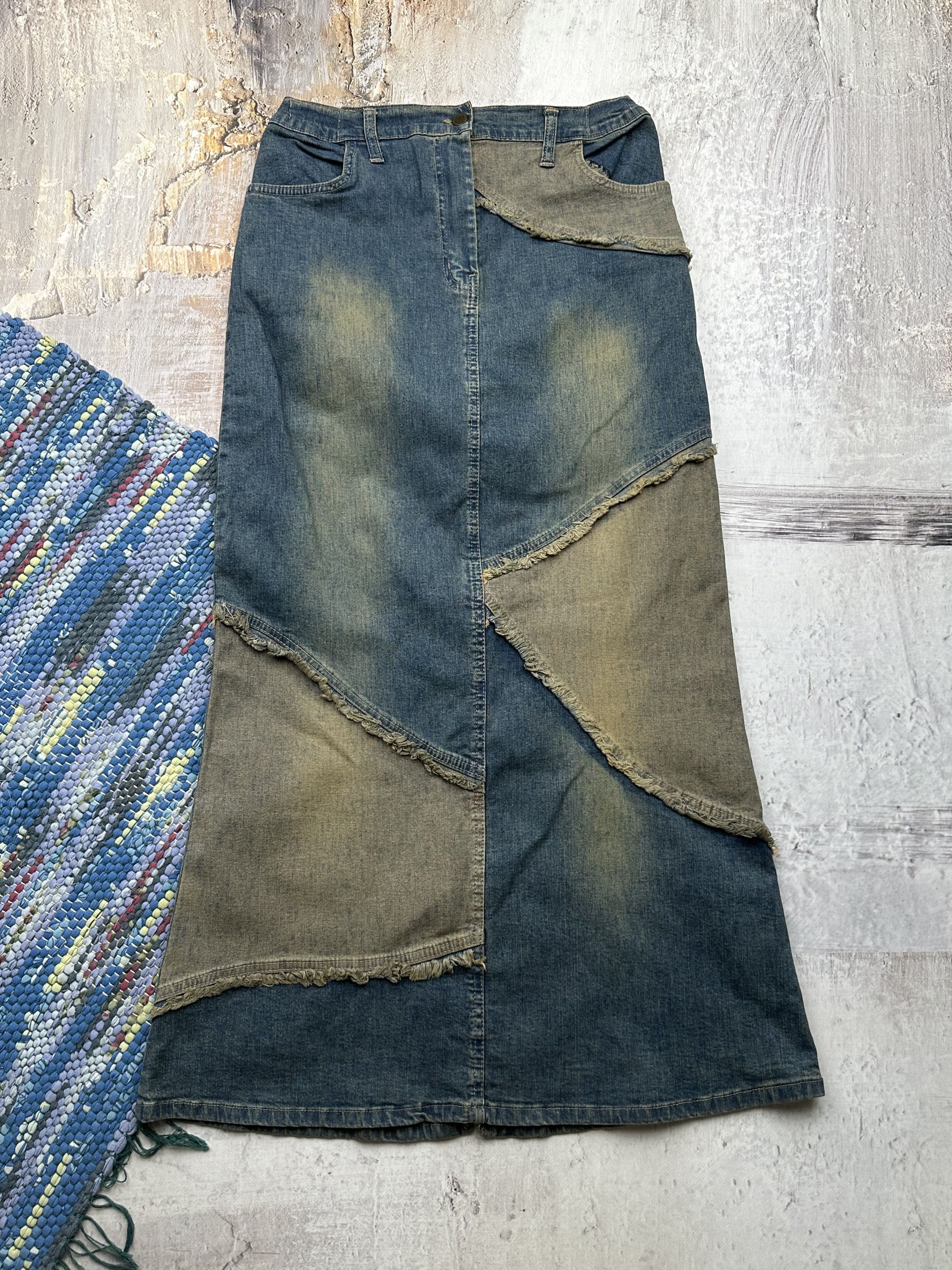 Japanese Brand Vintage Faded Maxi Skirt A504(369) Size 27" / US 4 / IT 40 - 1 Thumbnail