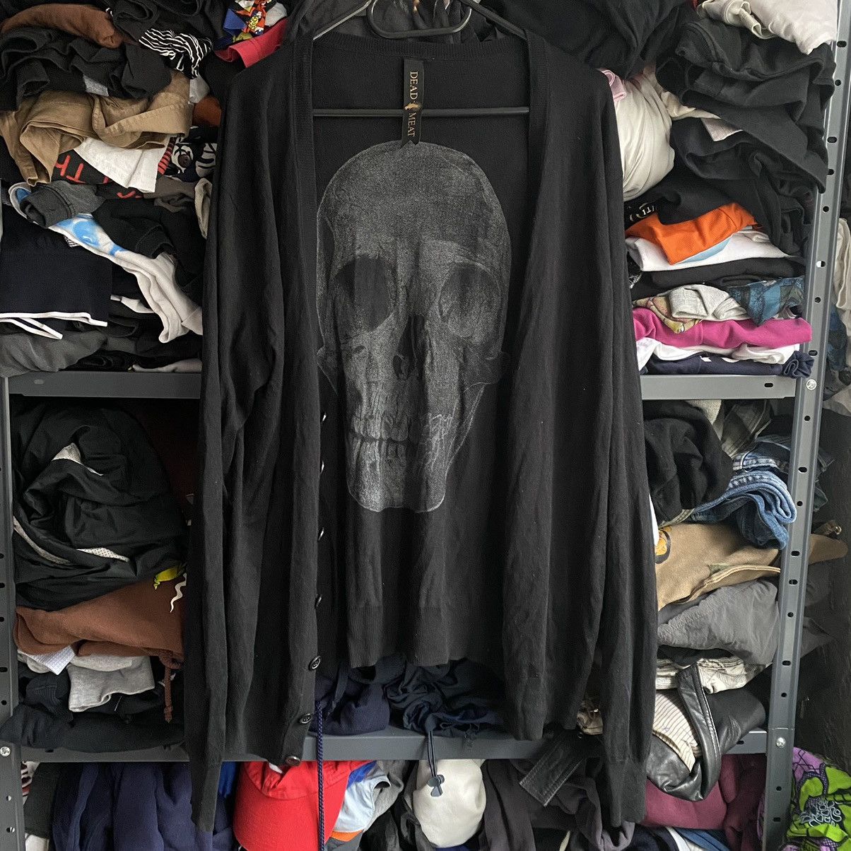 Dead Meat DEAD MEAT ITALY BRAND CASHMERE SKULL PRINT CARDIGAN SWEATER Size US M / EU 48-50 / 2 - 2 Thumbnail