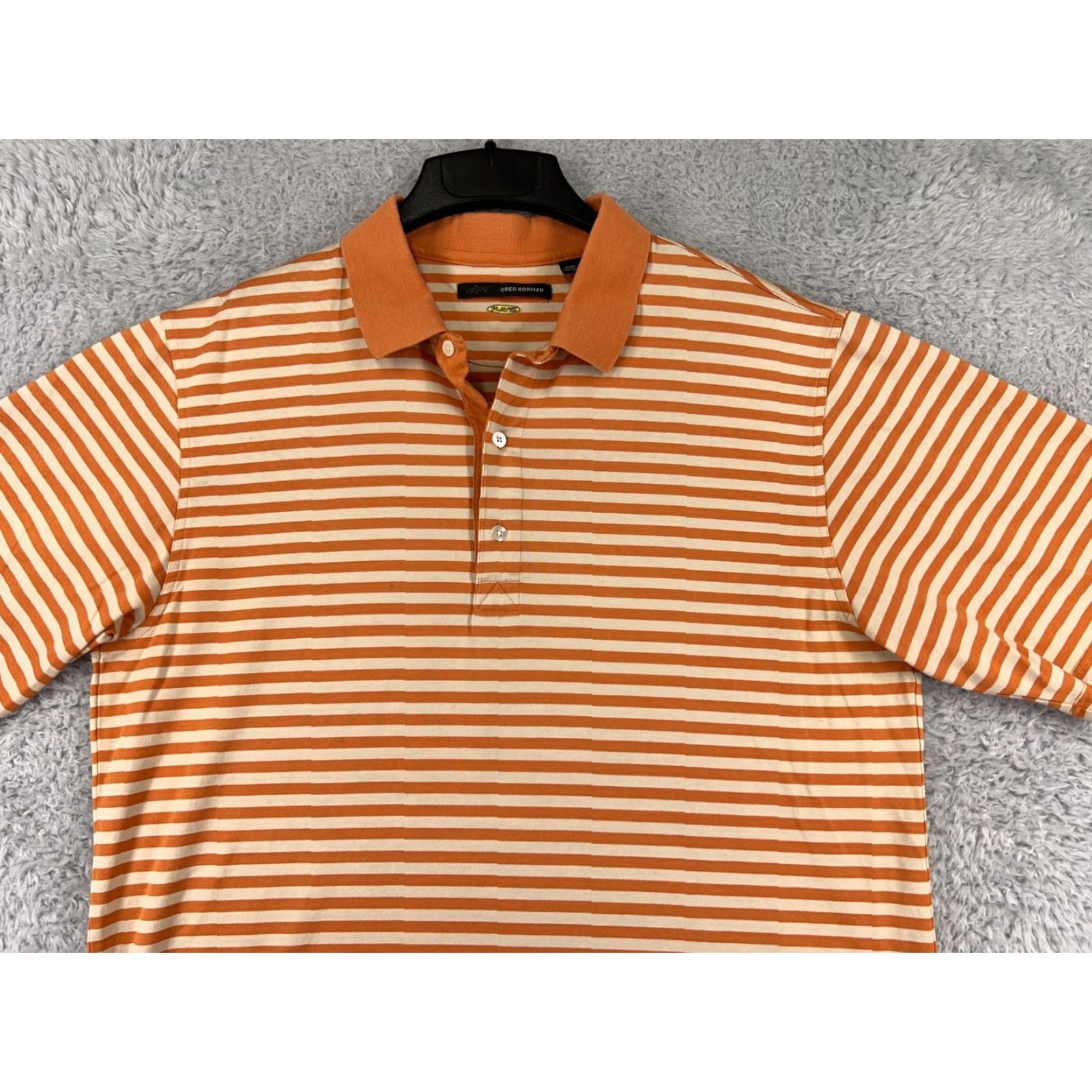 Vintage Greg Norman Polo Shirt Mens Large Orange Cotton Blend Golf Shirt Golfer Size US L / EU 52-54 / 3 - 5 Thumbnail
