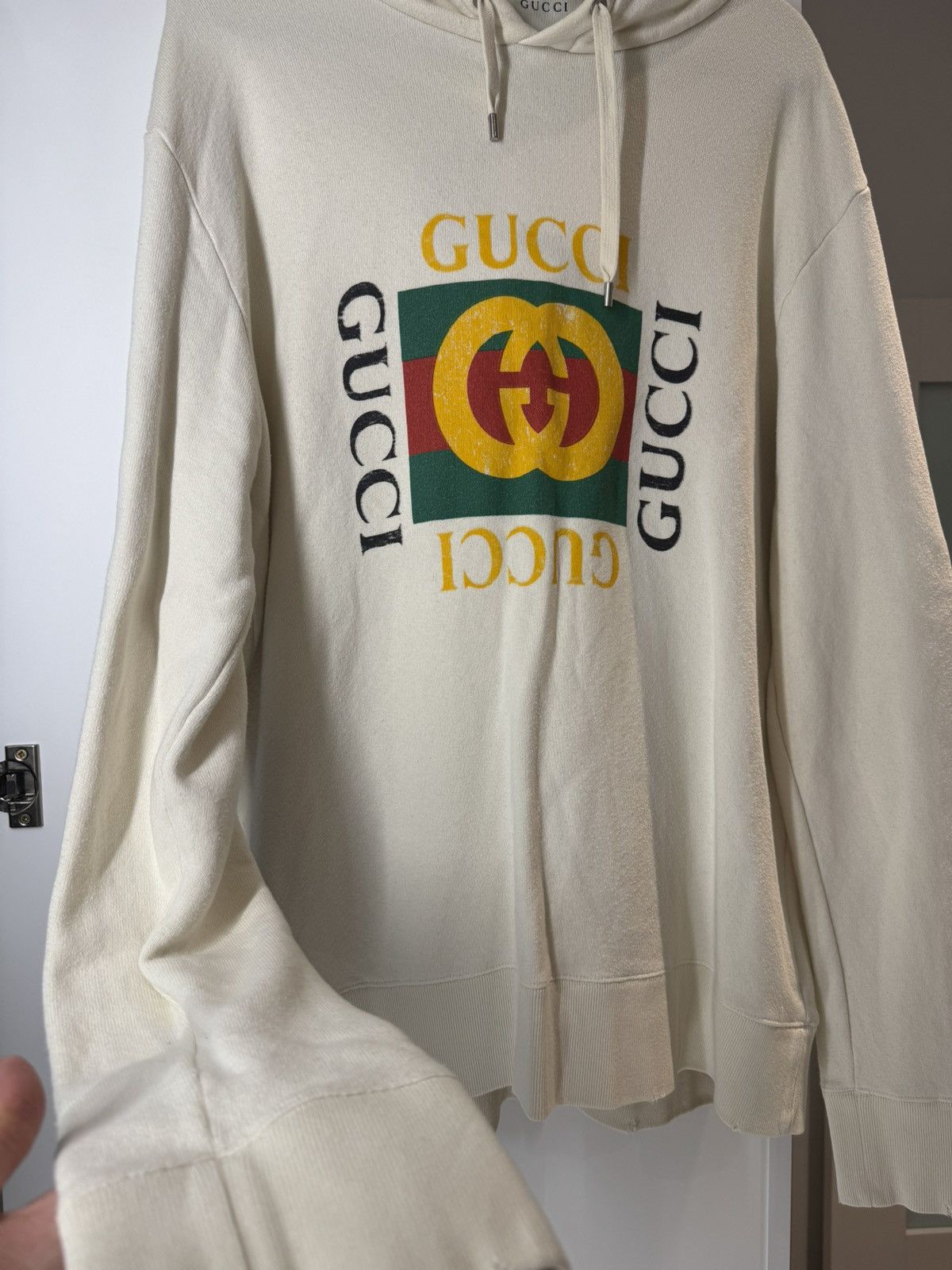 Gucci Gucci Classic Logo Hoodie Size US XL / EU 56 / 4 - 5 Thumbnail