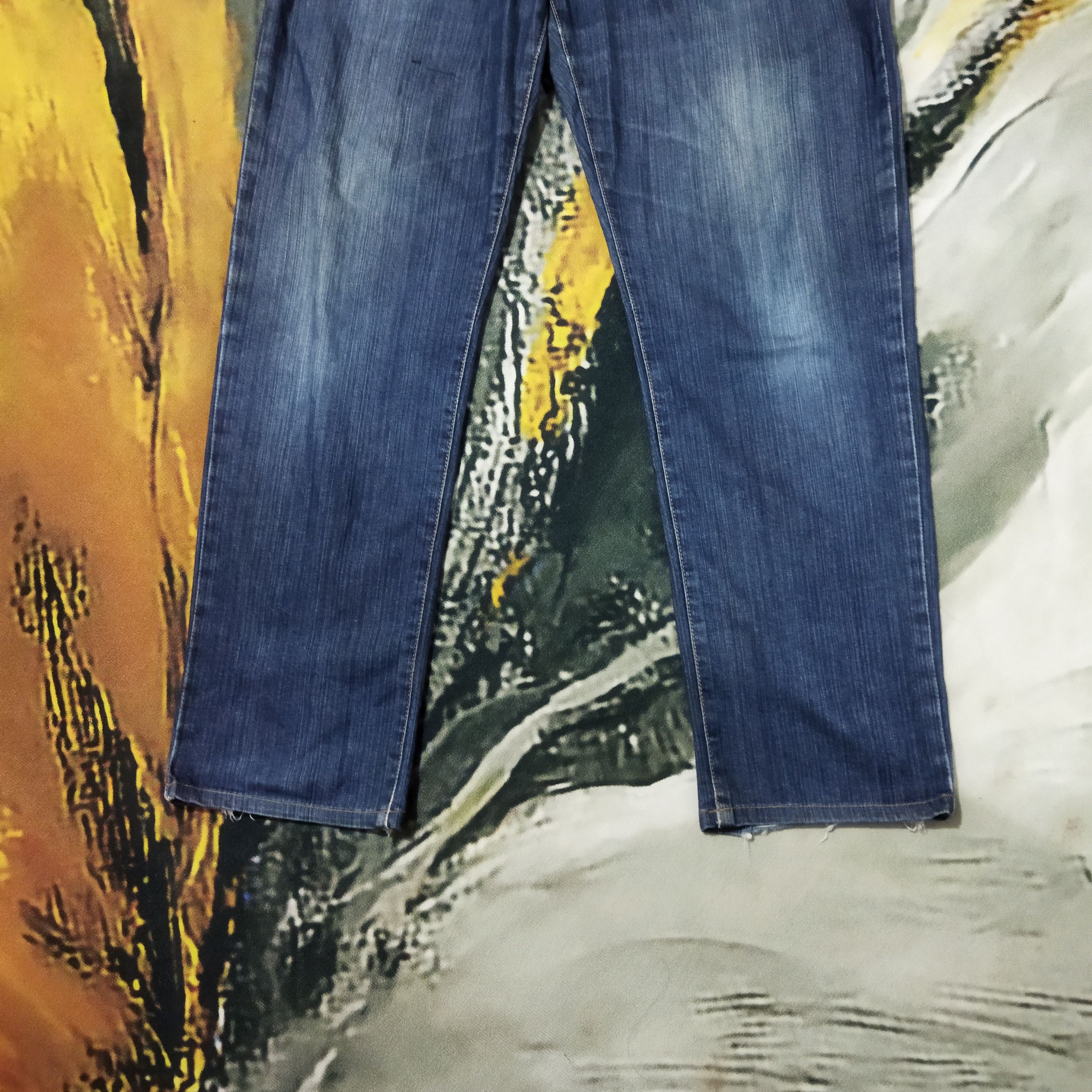Edwin × Vintage VINTAGE EDWIN DESTRESSED BLUE JEANS PANTS Size US 34 / EU 50 - 3 Thumbnail