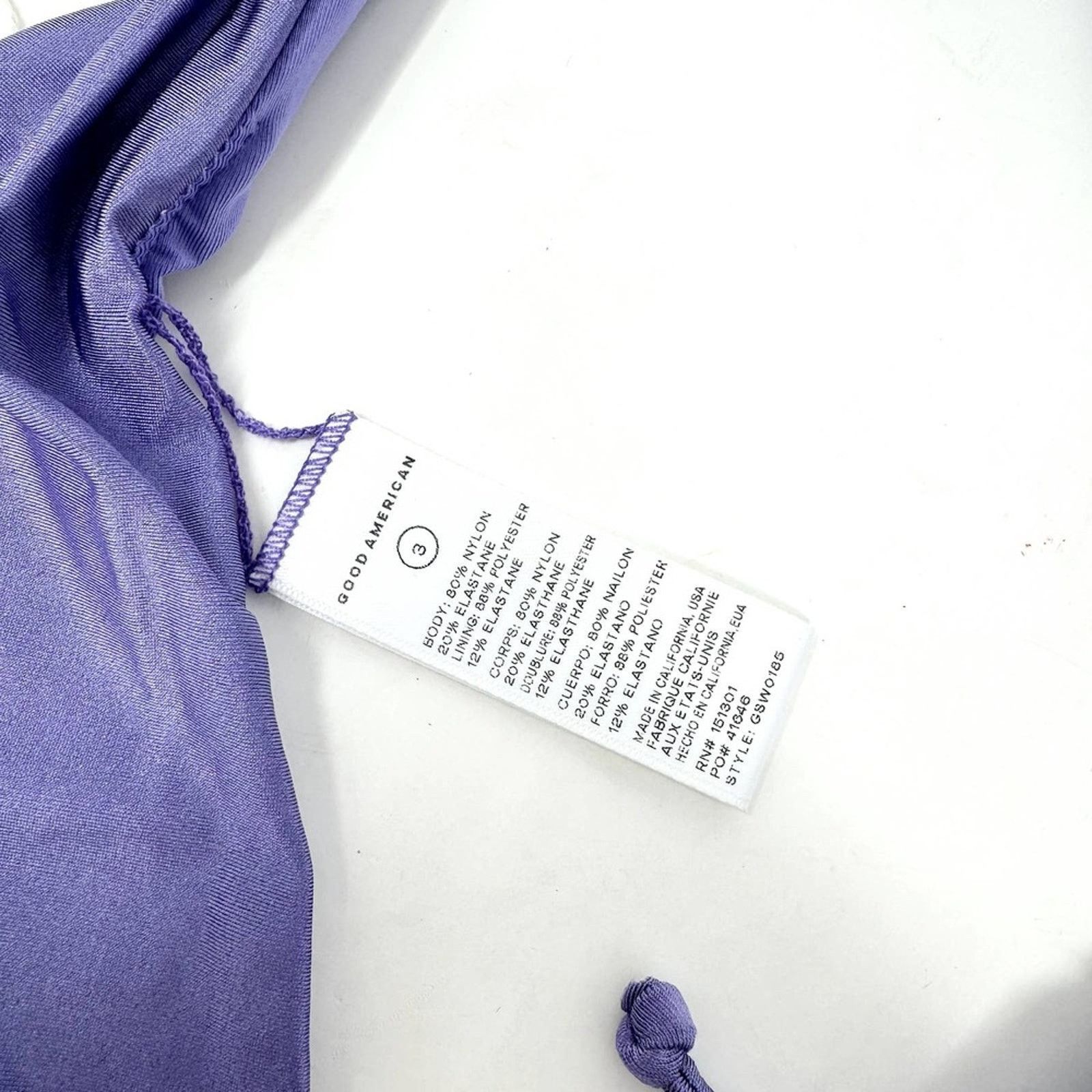 Good American Good American Lilac Shine Ruched Halter Bikini 3/ Large NWT Size ONE SIZE - 4 Thumbnail