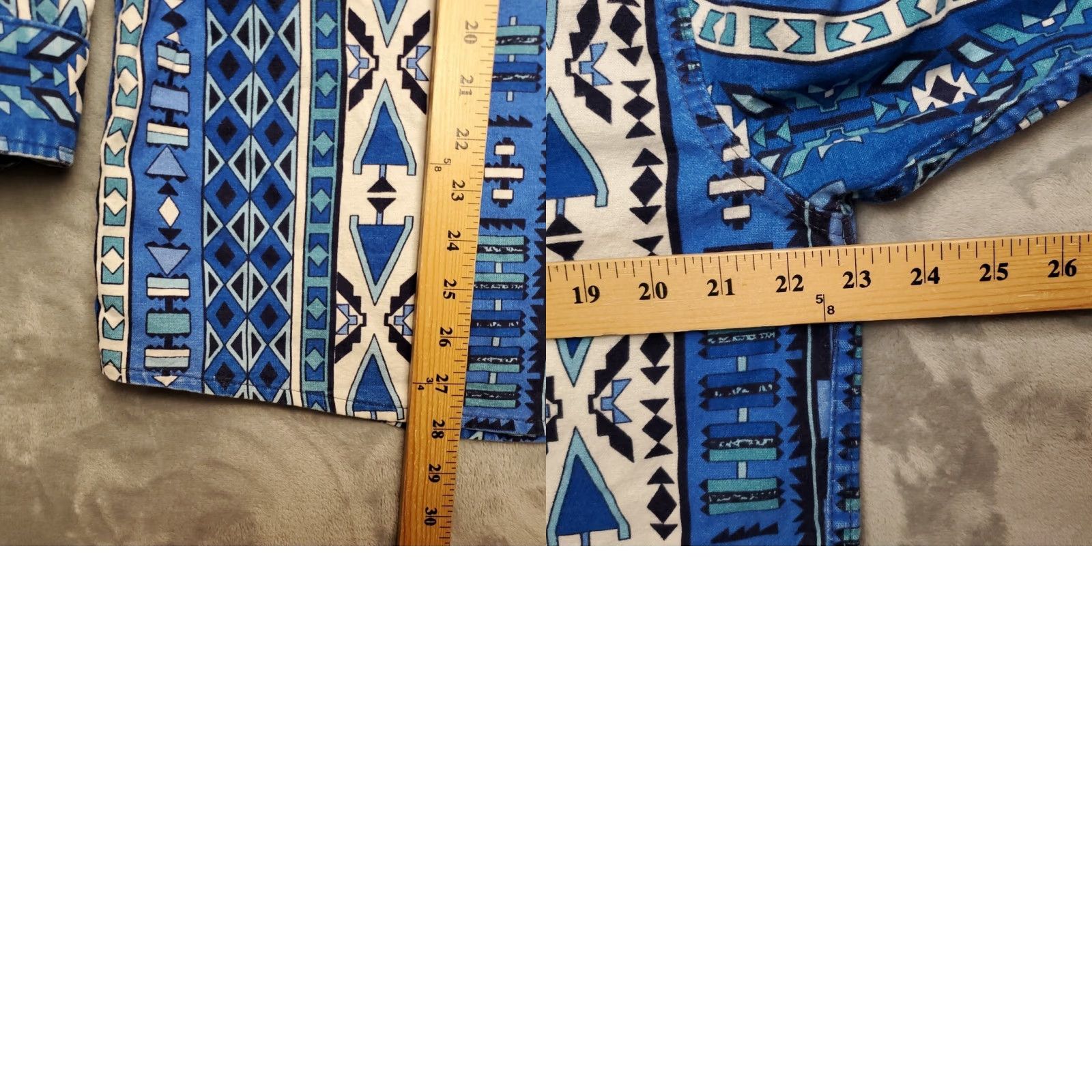 Vintage VINTAGE CABELA'S Shirt Womens XL Blue Aztec Pattern Long Sleeve Flannel Western Size XL / US 12-14 / IT 48-50 - 8 Thumbnail