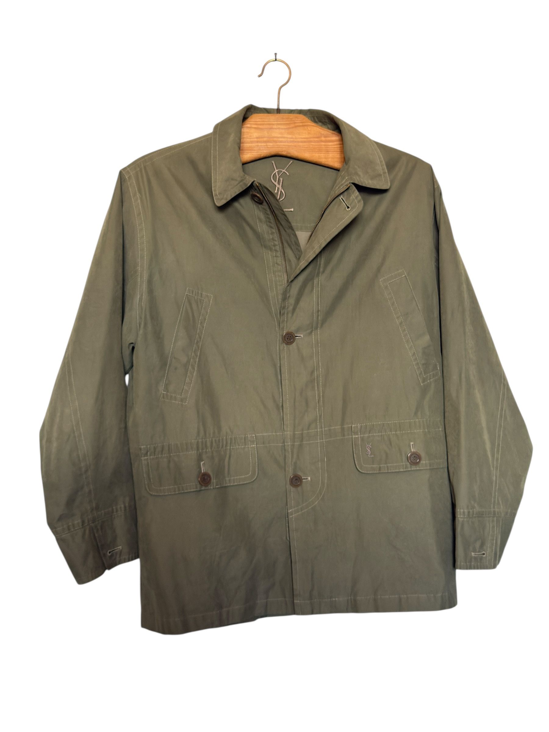 🔥 down jacket parka Yves Saint Laurent khaki vintage YSL