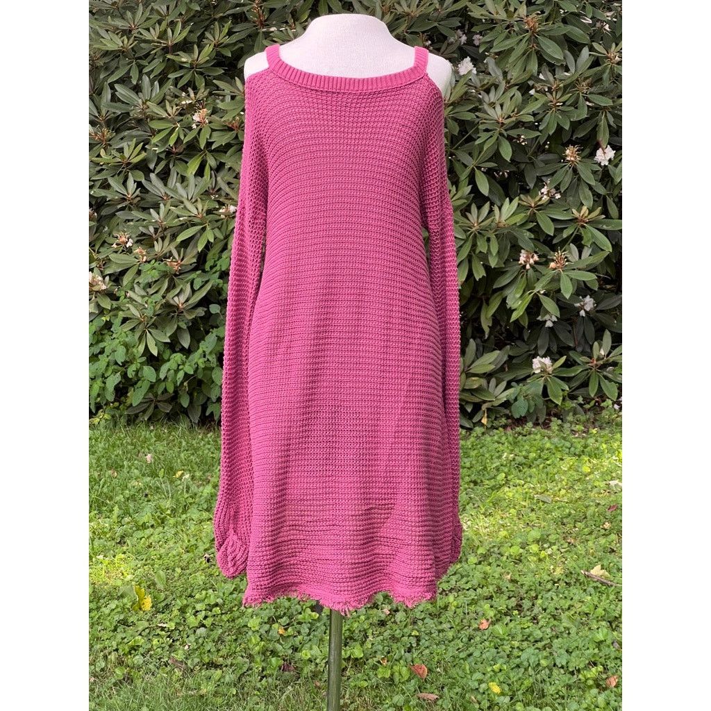 Free People Free People Moonshine Waffle Knit Sweater S Dark Mauve Rose Size S / US 4 / IT 40 - 5 Thumbnail