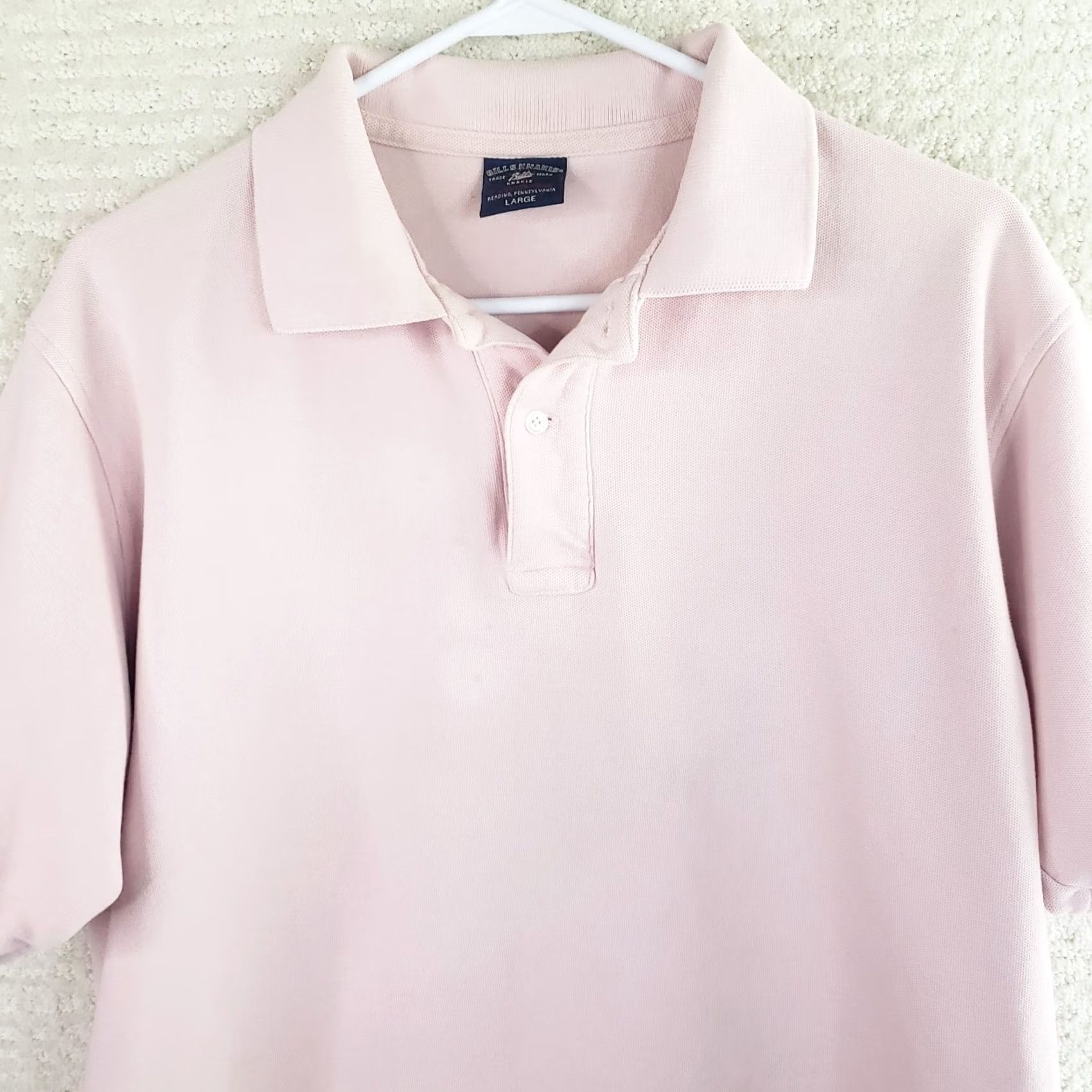 Bills Khakis Bill's Khakis Polo Shirt Mens Size L Pink Cotton Supima Pique Relaxed Fit Short Sleeve Button-Up Rugby Style Size US L / EU 52-54 / 3 - 2 Thumbnail