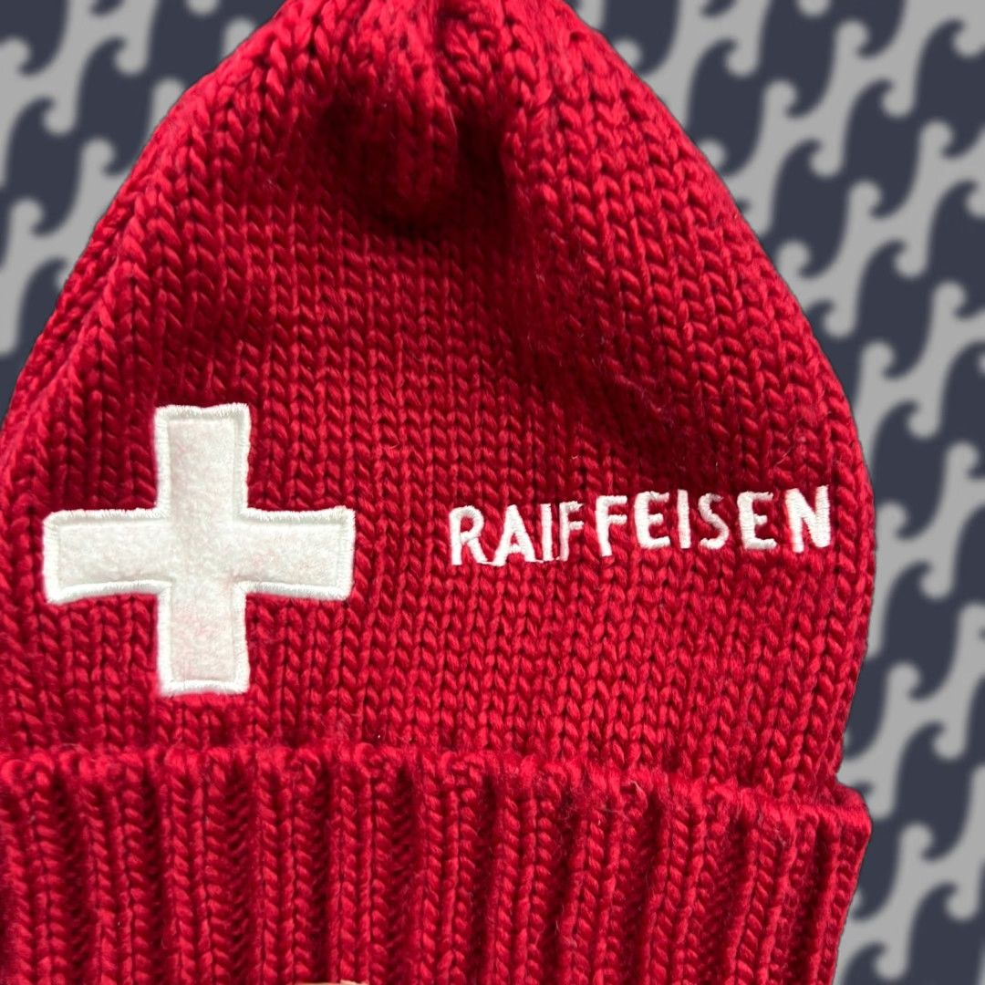 Vintage VINTAGE Weidmann Switzerland Ski Beanie Hat Unisex Adults One Size Red Cuffed Flag Size ONE SIZE - 1 Thumbnail