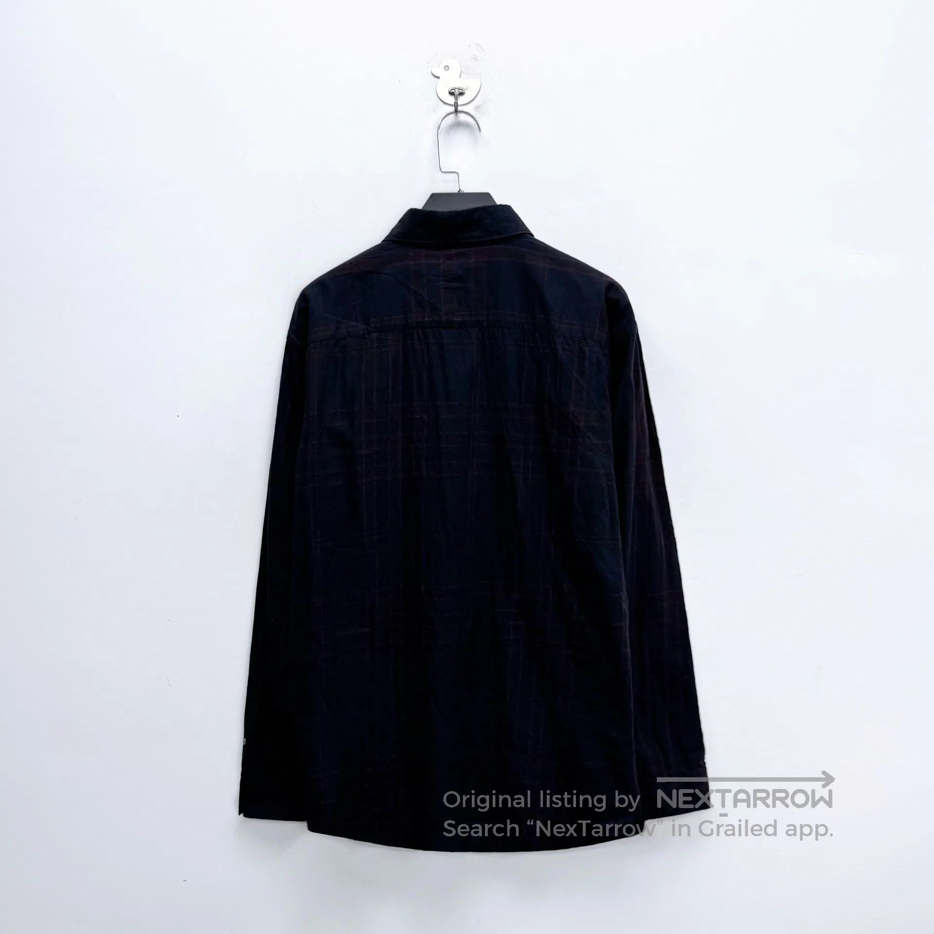 Burberry Burberry Black and Burgundy Plaid Long Sleeve Shirt Jacket Size US L / EU 52-54 / 3 - 2 Thumbnail