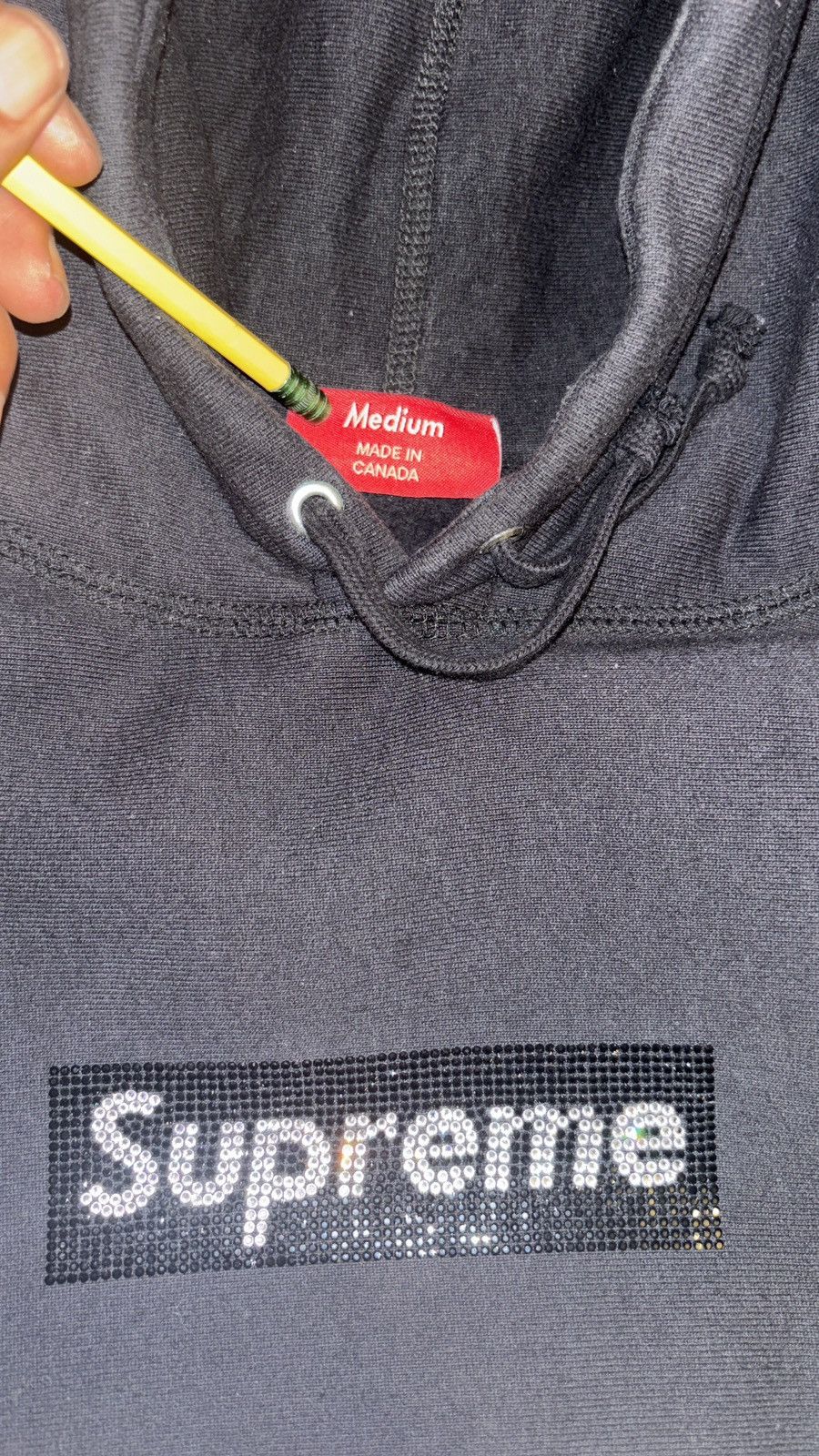 Supreme × Swarovski Supreme x Swarvonski Box Logo Hoodie FW19 Size US M / EU 48-50 / 2 - 6 Thumbnail