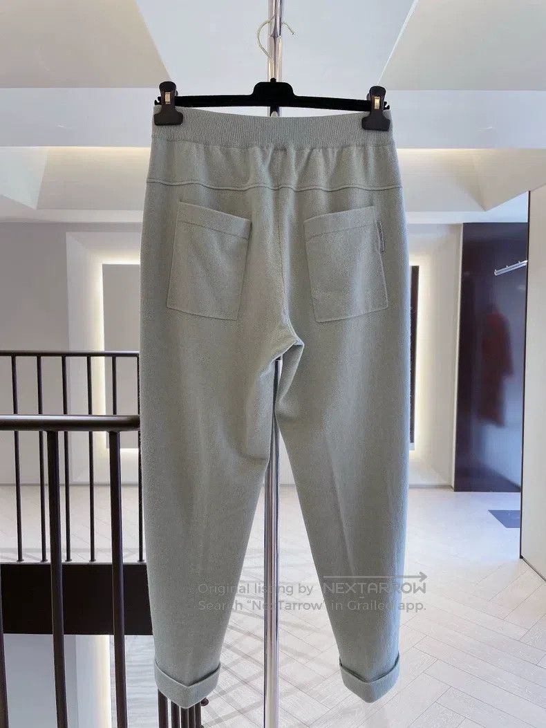 Brunello Cucinelli Brunello Cucinelli size M Avocado Green Cashmere Pants Size 25" / US 0 / IT 36 - 2 Thumbnail