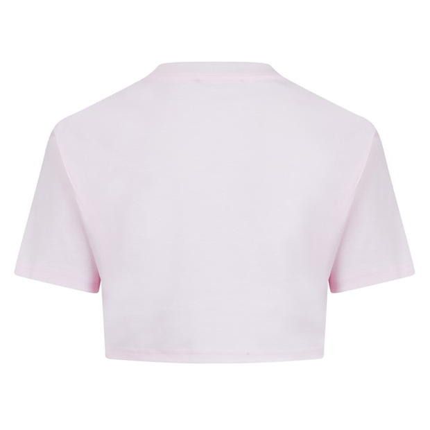 Lanvin o1g2r1mq1024 Logo Cropped T-Shirt in Light Pink Size S / US 4 / IT 40 - 3 Thumbnail