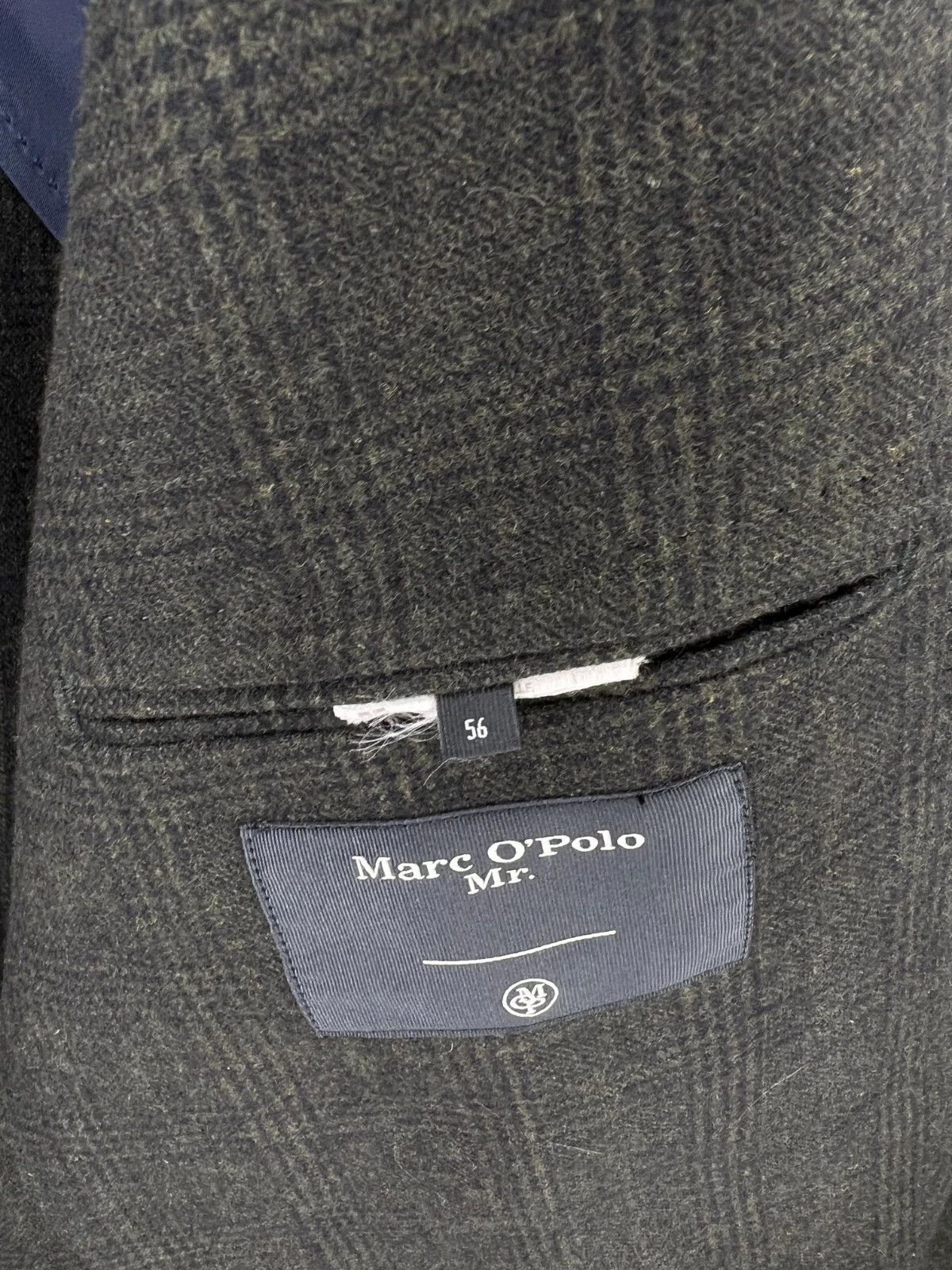 Marc O'Polo MARC O'POLO Plaid Dark Green Blazer Wool Unlined Size 46R - 16 Thumbnail