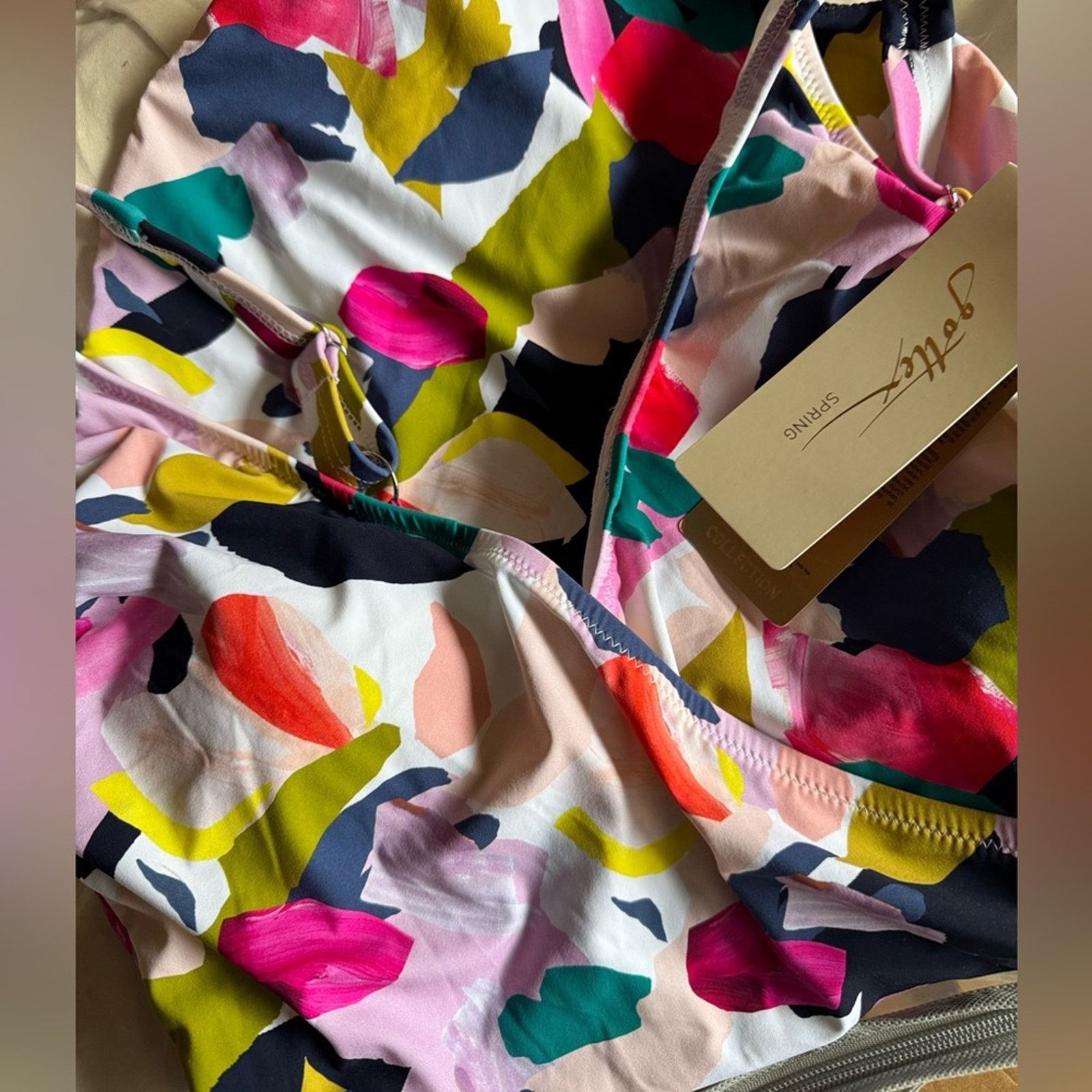 Other 🎉LAST PIECE🎉GOTTEX‎ Canvas Print Halter One-Piece Swimsuit Size L / US 10 / IT 46 - 4 Thumbnail