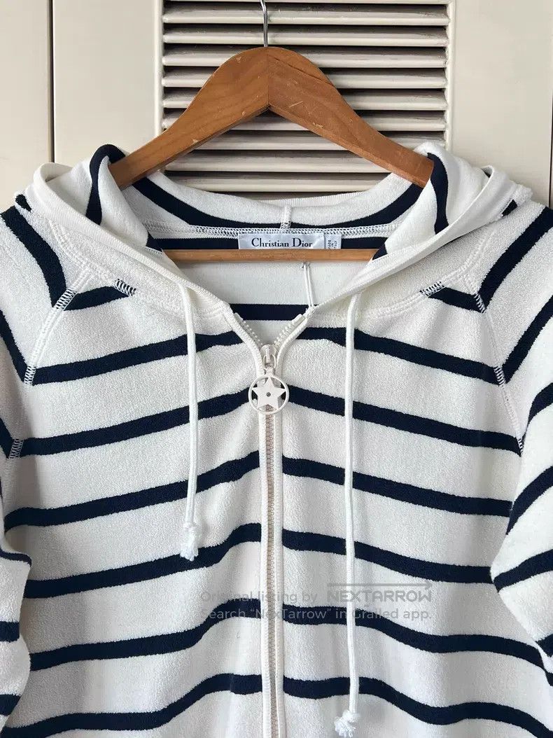 Dior Dior Black and white striped hooded cardigan coat Size XS / US 0-2 / IT 36-38 - 3 Thumbnail