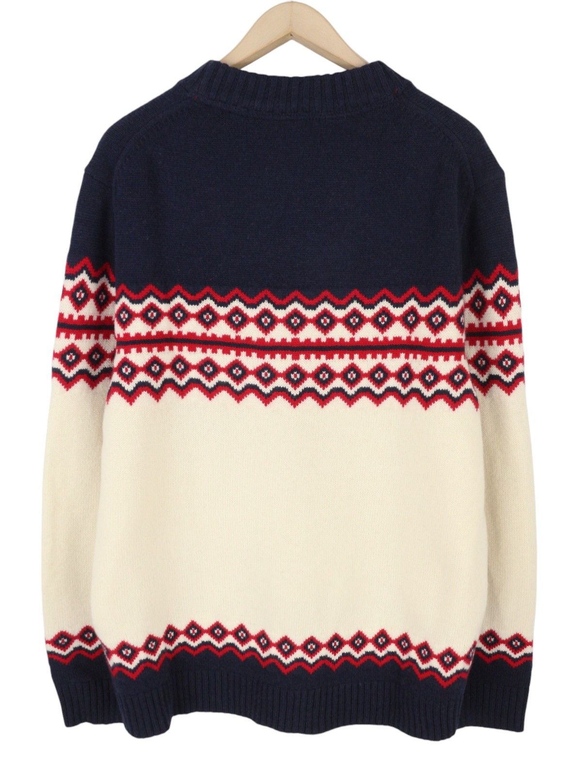 Gant HOLIDAY FAIR ISLE C-NECK XL Cream Lambswool Jumper 87249 Size US XL / EU 56 / 4 - 4 Thumbnail
