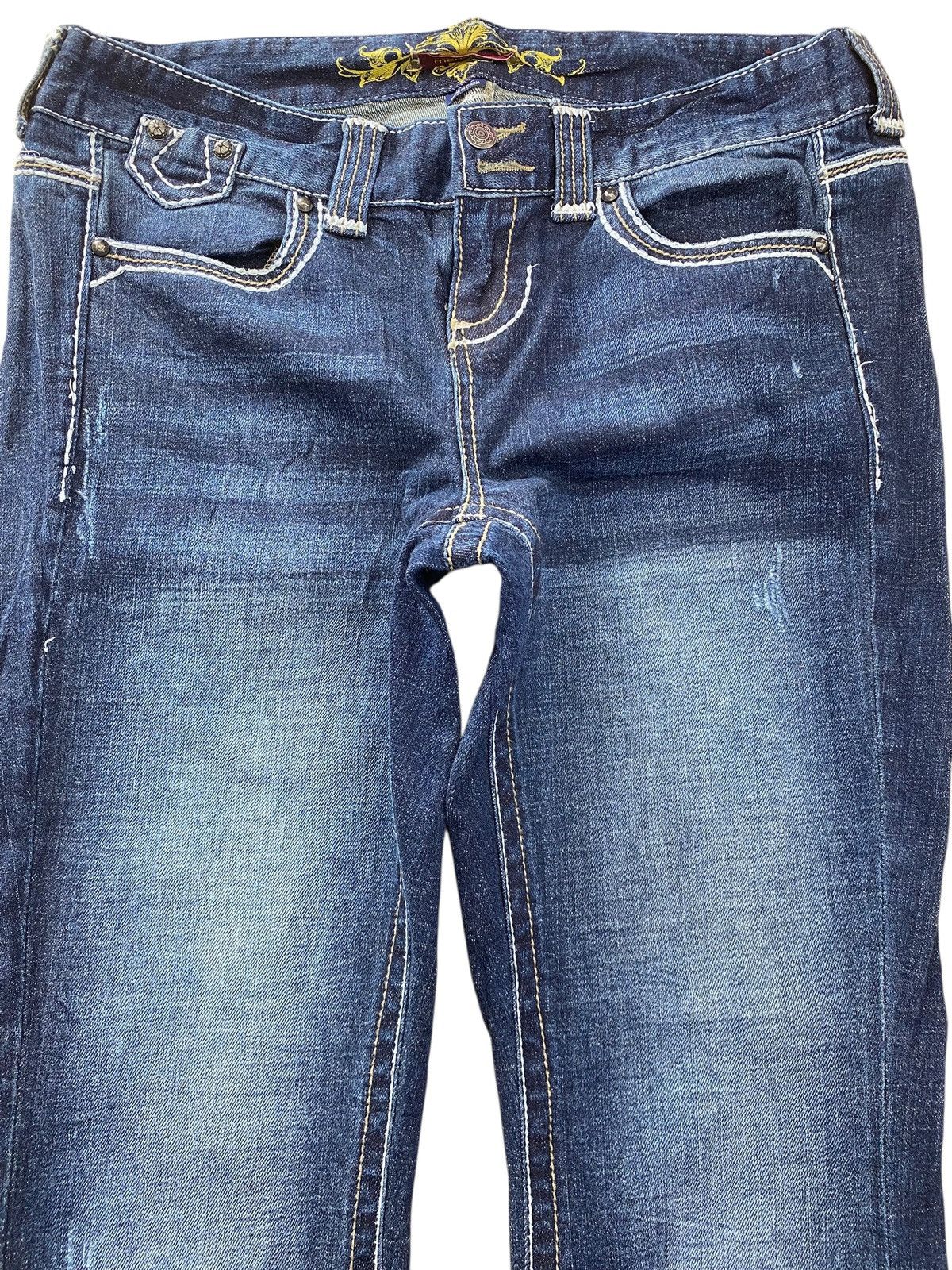 Japanese Brand Japanese Brand Blue Wash Style Flare Jeans Size US 35 - 2 Thumbnail