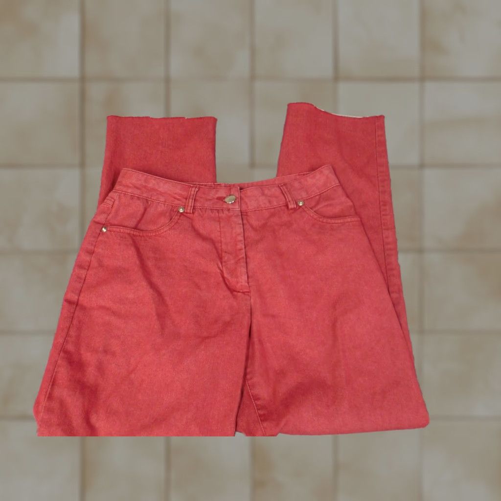 Bebe bebe Jeans Womens 4 red straight denim Jeans Size 42" / US 20 - 1 Thumbnail
