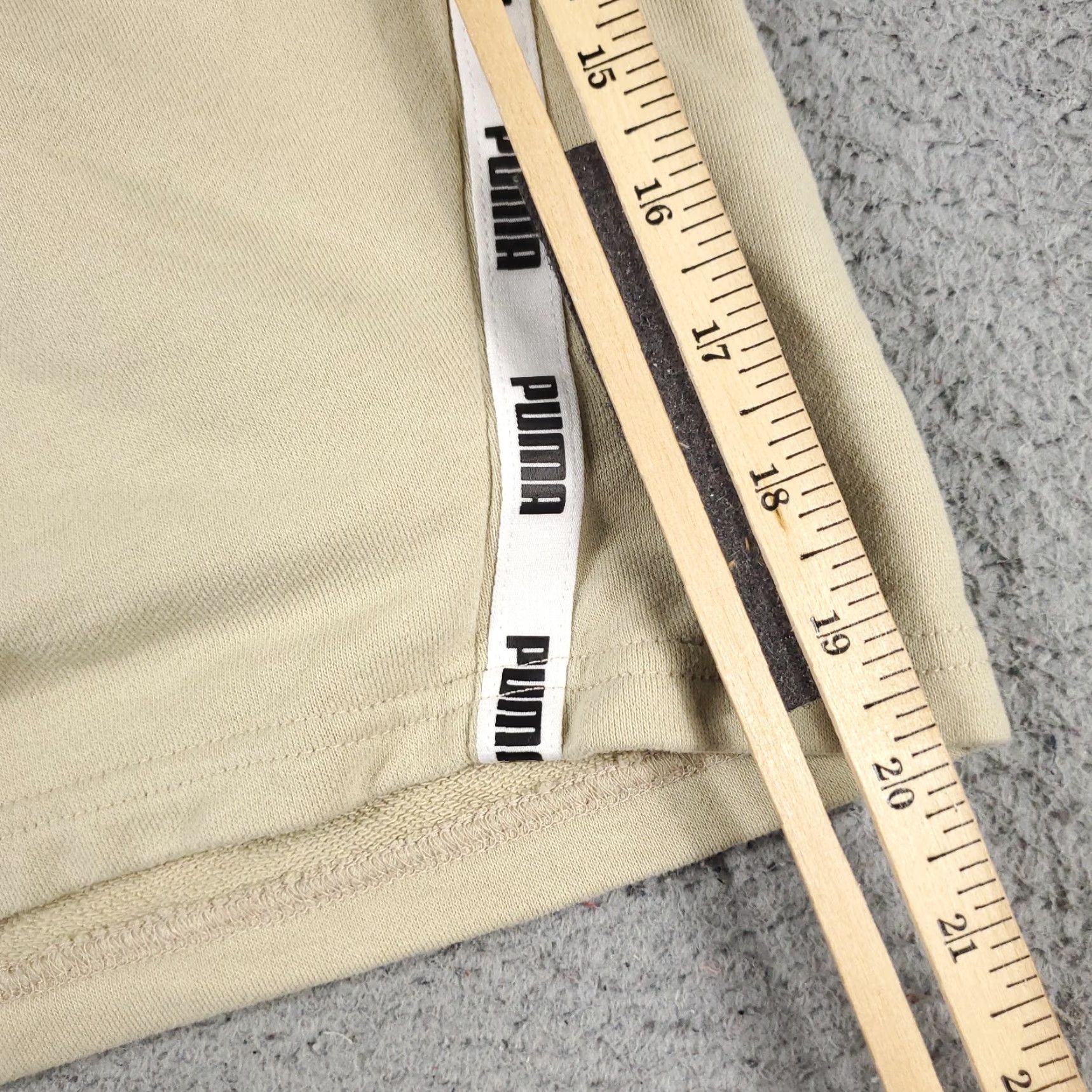 Puma Puma Sweat Shorts Mens Small Beige Sports Running Training Size US 29 - 5 Thumbnail