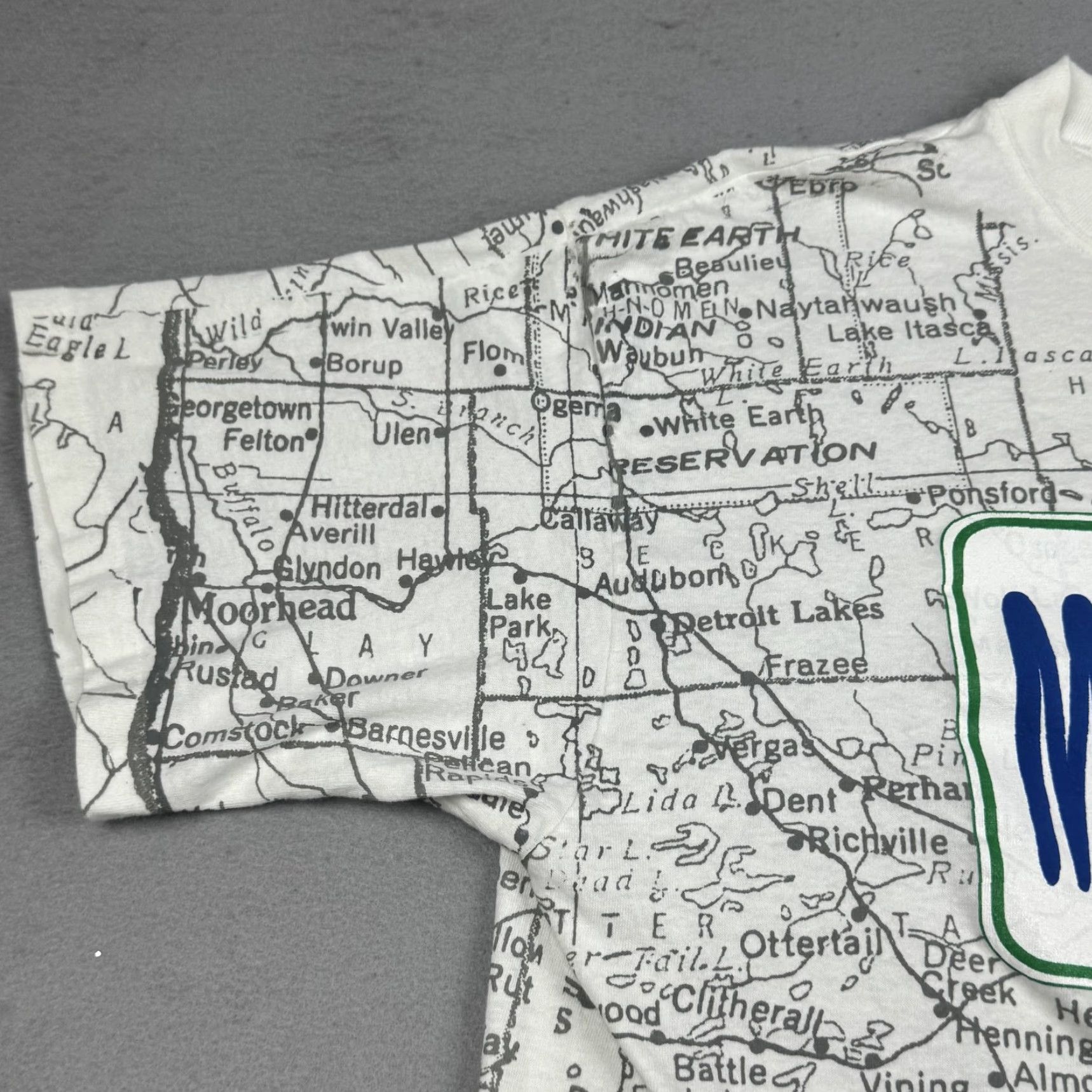 Sunray Sportswear VINTAGE Minnesota Shirt Mens Large White State Map All Over Print Sun Sportswear 90s Size US L / EU 52-54 / 3 - 3 Thumbnail