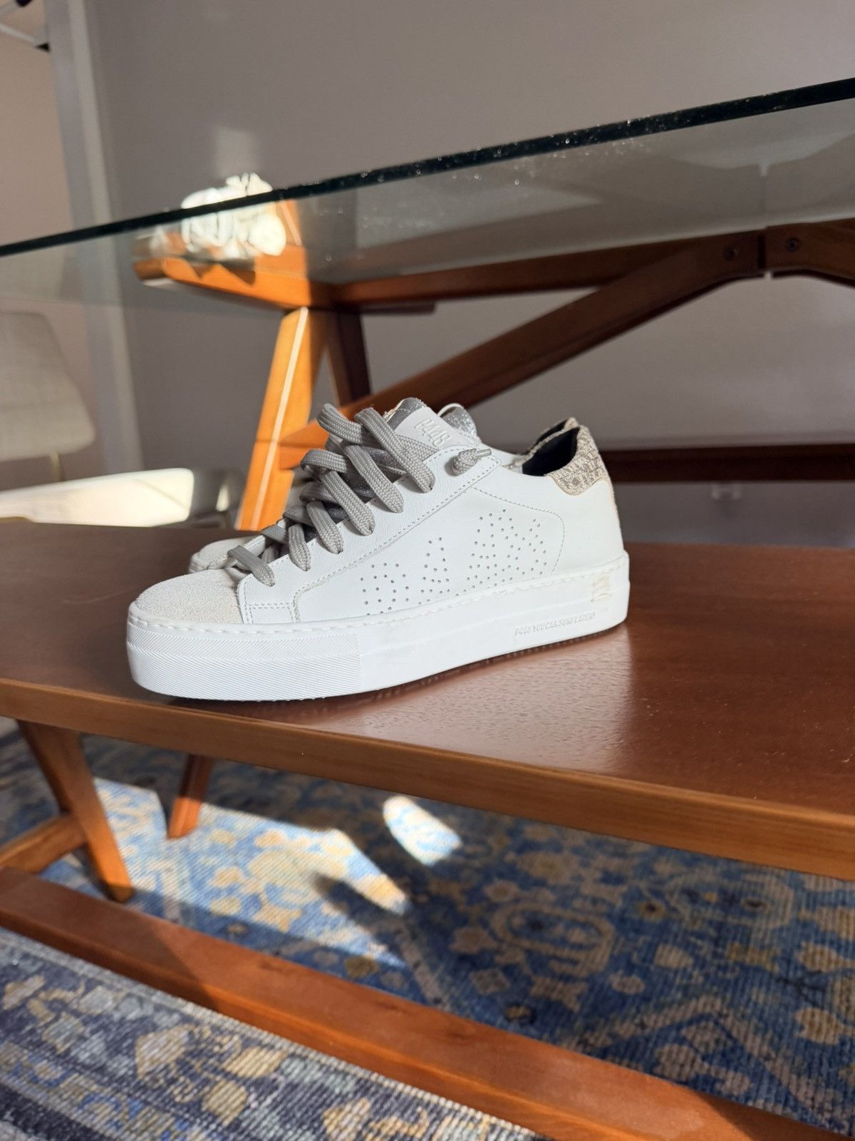 P448 P448 Thea silver snake platform gray white sneaker 36 Size US 6 / IT 36 - 4 Thumbnail