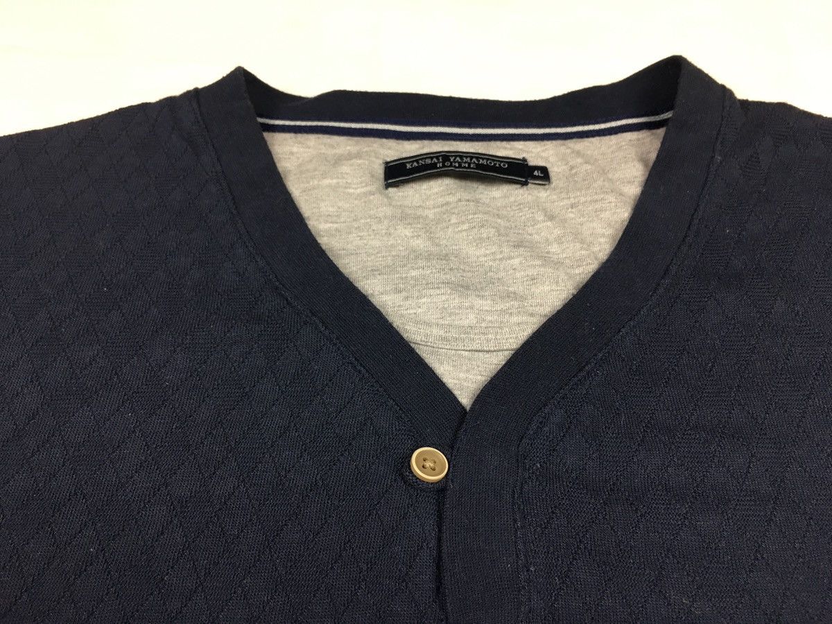 Kansai Yamamoto Kansai Yamamoto Homme V Neck Single Pocket Printed Tee Size US XL / EU 56 / 4 - 3 Thumbnail