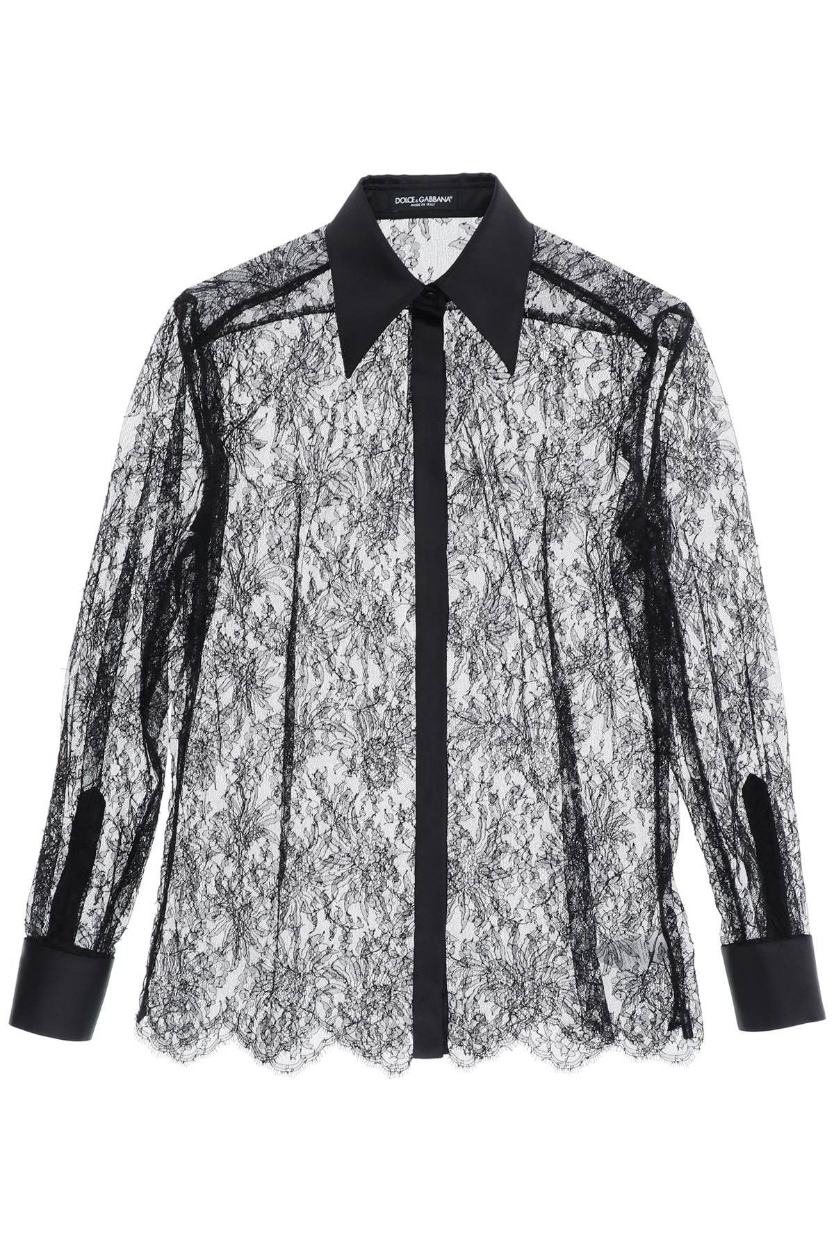 Dolce & Gabbana DOLCE & GABBANA Chantilly Lace Shirt Size S / US 4 / IT 40 - 1 Thumbnail