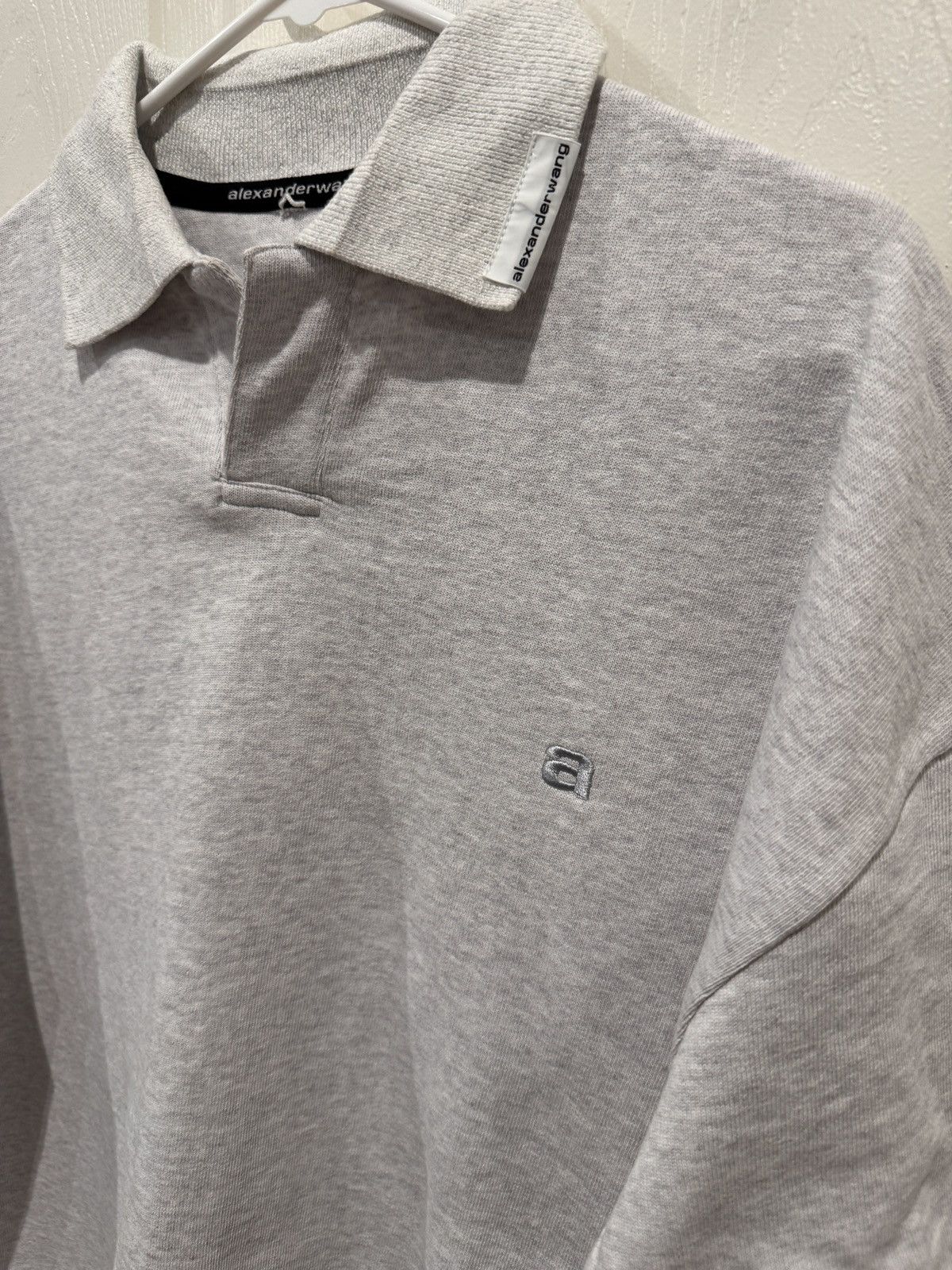 Alexander Wang Alexander Wang Heather Grey Collared Shirt size XL Size US XL / EU 56 / 4 - 4 Thumbnail