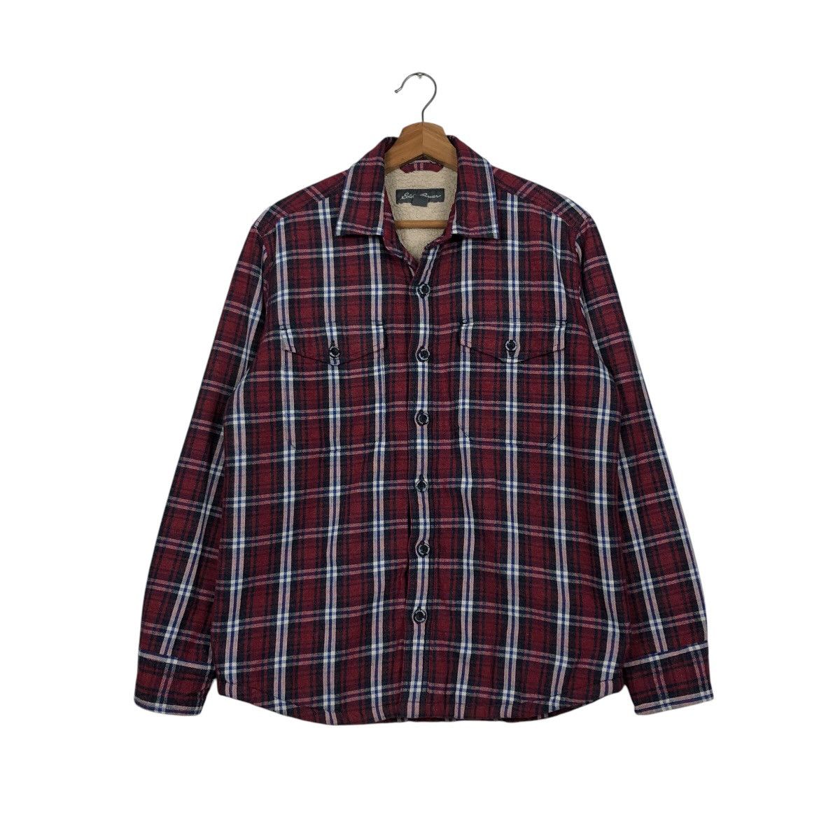 Japanese Brand 📌Vintage Shirt Jacket Worker Eddie Bauer Sherpa Blanket Size US S / EU 44-46 / 1 - 2 Thumbnail