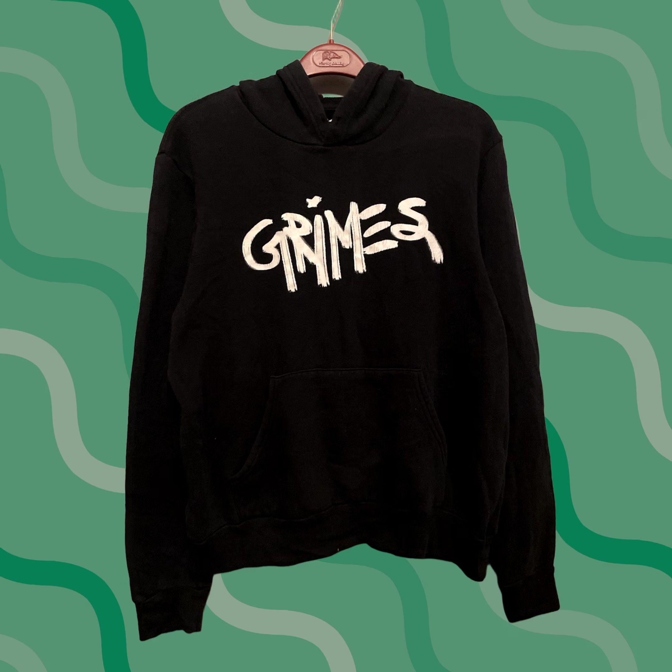 Vintage VINTAGE Grimes Tour Hoodie L Visions Black Graphic Print Hooded Pullover Unisex Adults Gothic All Seasons Shirt Size US L / EU 52-54 / 3 - 1 Thumbnail