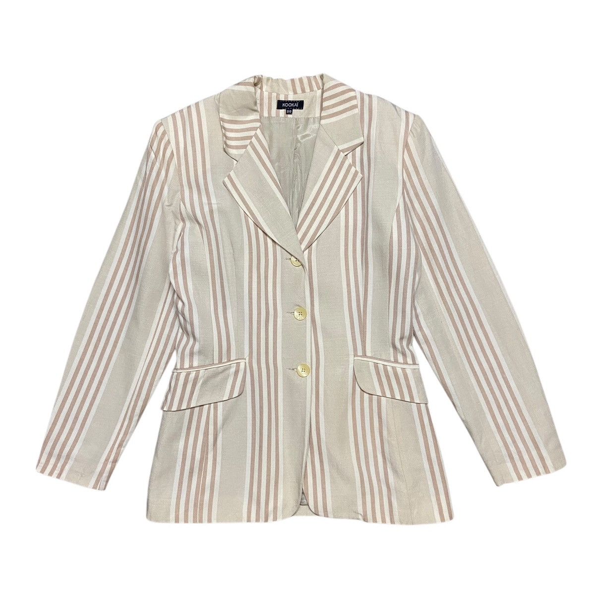 Designer Kookai Striped Blazer Jacket Size S / US 4 / IT 40 - 1 Thumbnail