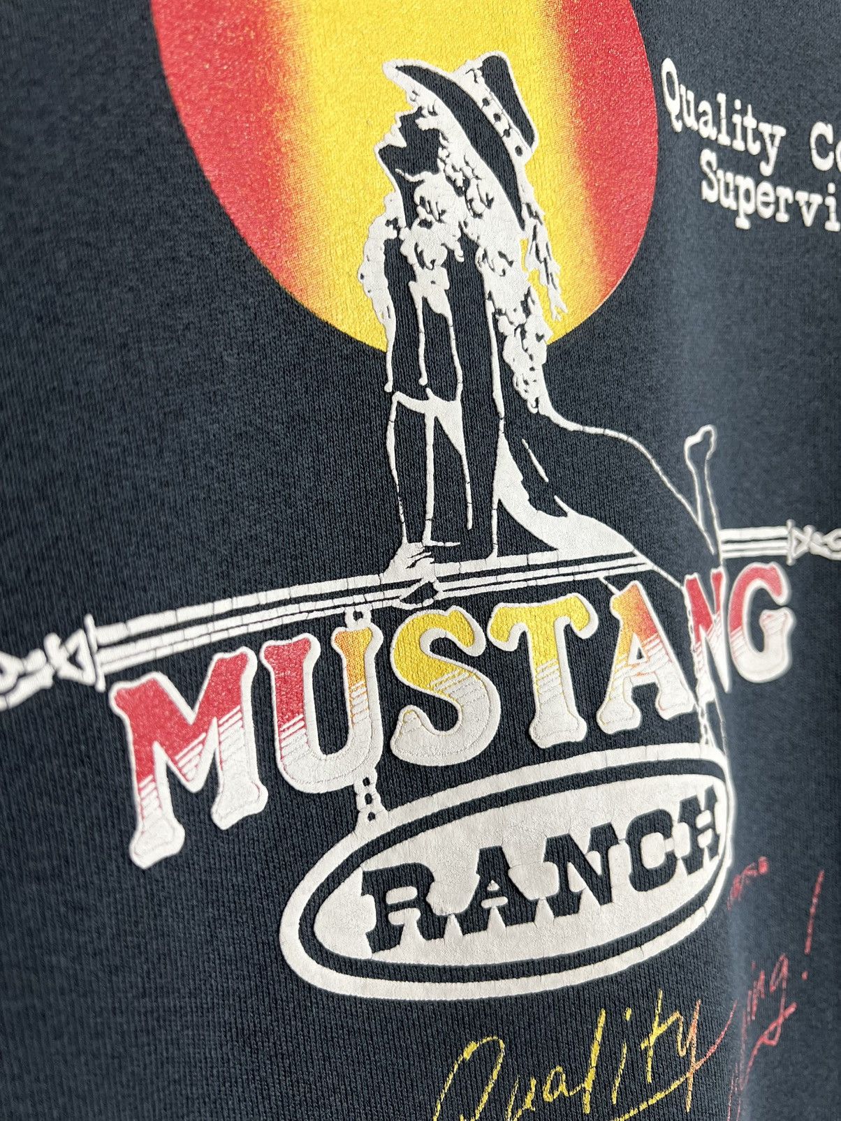 Vintage 90s Vintage Mustang Ranch ‘SEX FORSALE’ Sweatshirt Size US L / EU 52-54 / 3 - 4 Thumbnail