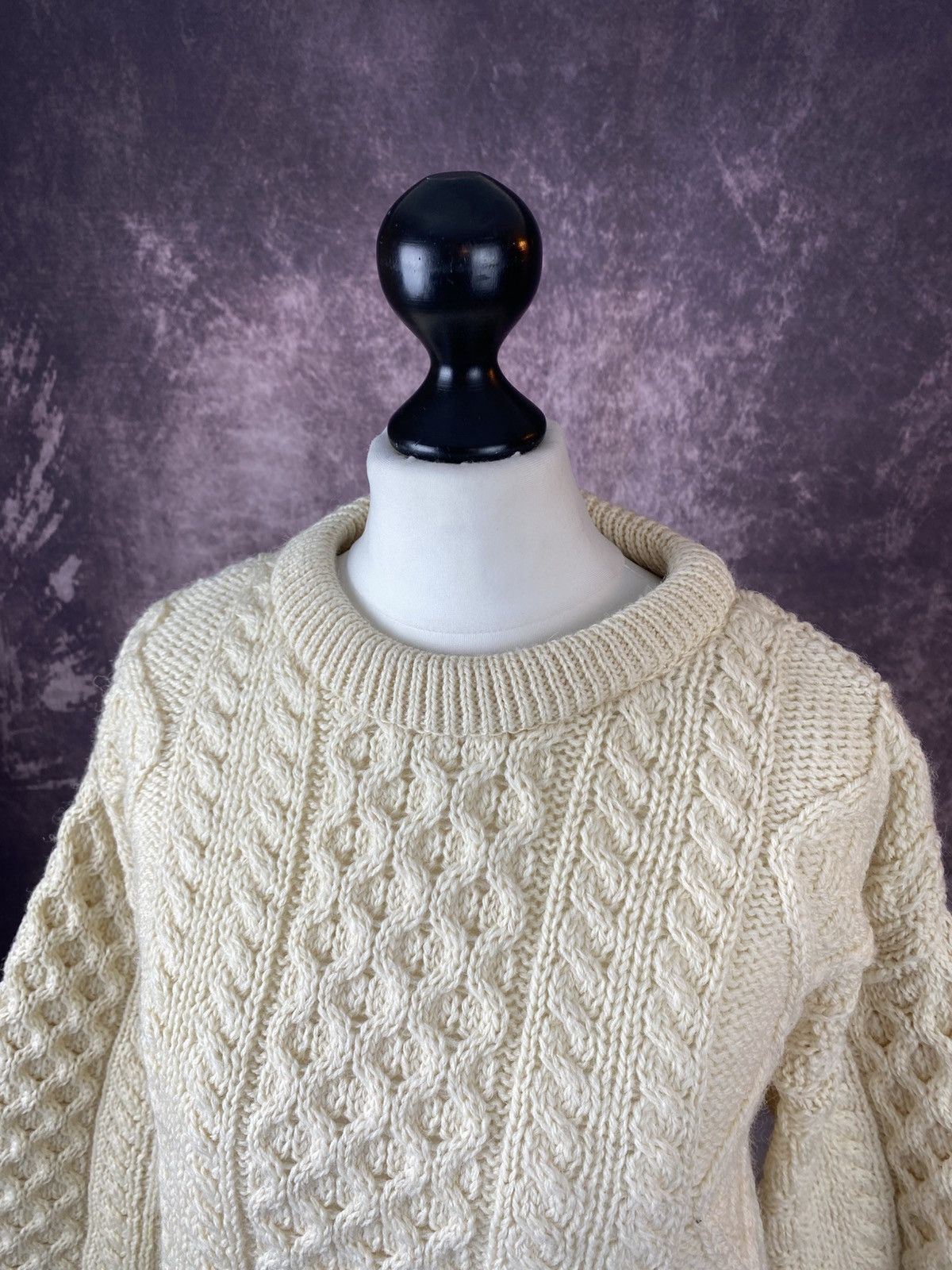 Aran Crafts Aran Crafts Irish Wool Cable Knit Fisherman Sweater Size: S Size US S / EU 44-46 / 1 - 2 Thumbnail