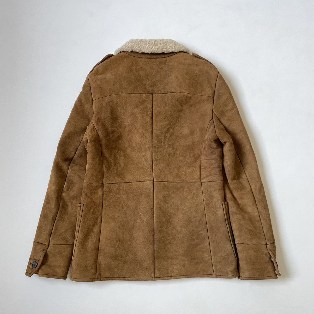 Miu Miu Mid 2000s Tan Shearling Jacket Size US M / EU 48-50 / 2 - 14 Thumbnail