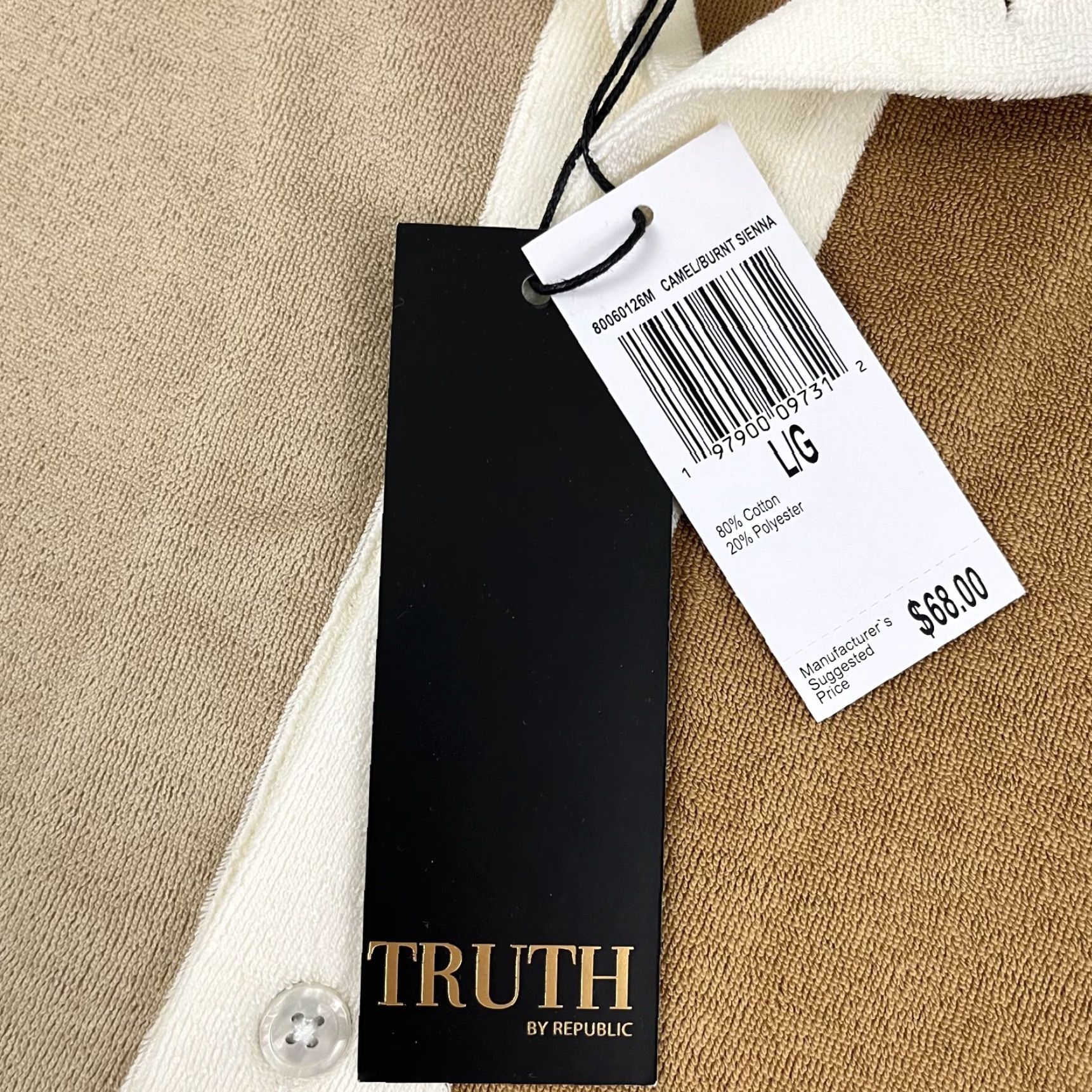 New Republic Republic Truth Shirt Mens Large Colorblock Button Up Towel Terry Cabana NEW Size US L / EU 52-54 / 3 - 2 Thumbnail