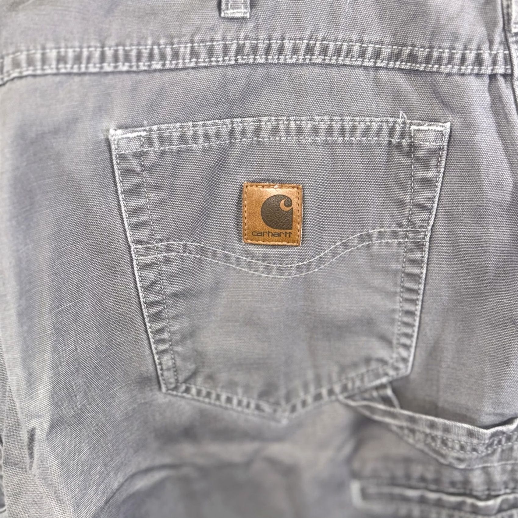 Carhartt Carhartt Pants Mens 38x32 Gray Carpenter Workwear Utility Double Knee Canvas Size US 38 / EU 54 - 3 Thumbnail