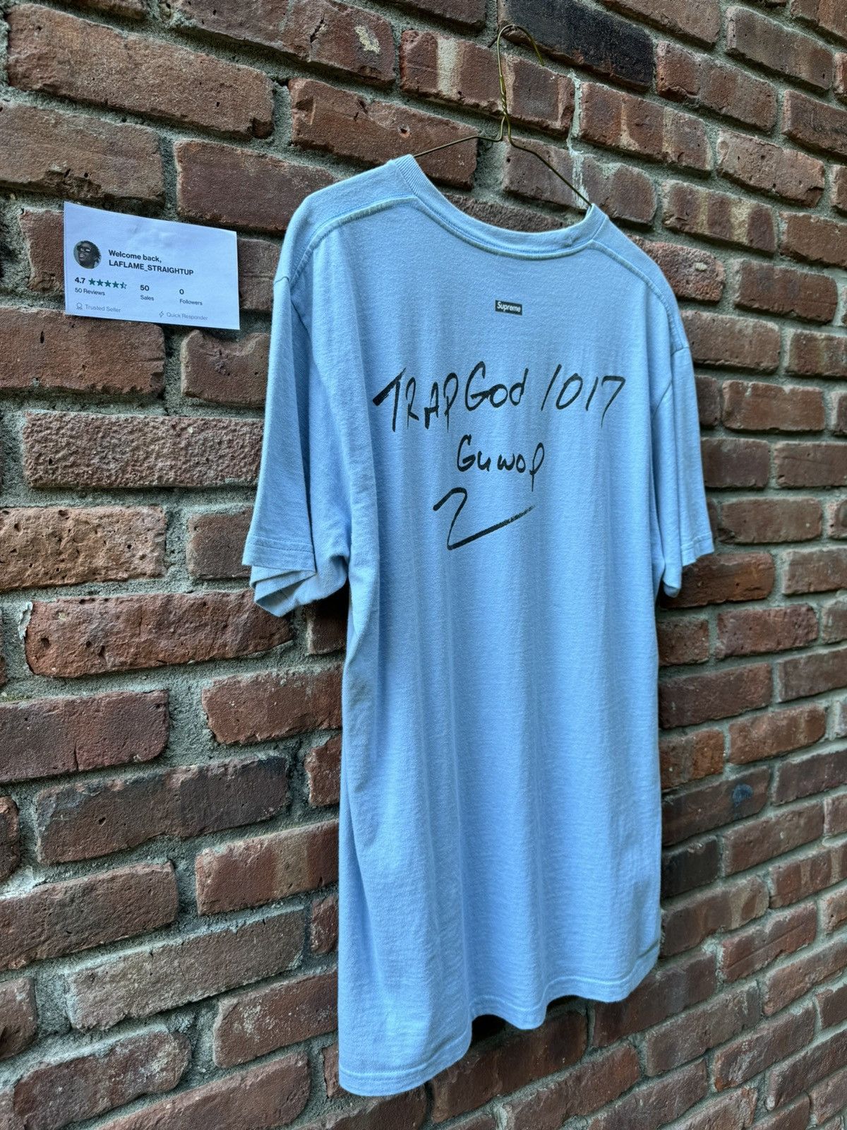 Supreme Gucci Mane Baby Blue Tee FINAL PRICE DROP!! Size US L / EU 52-54 / 3 - 9 Thumbnail