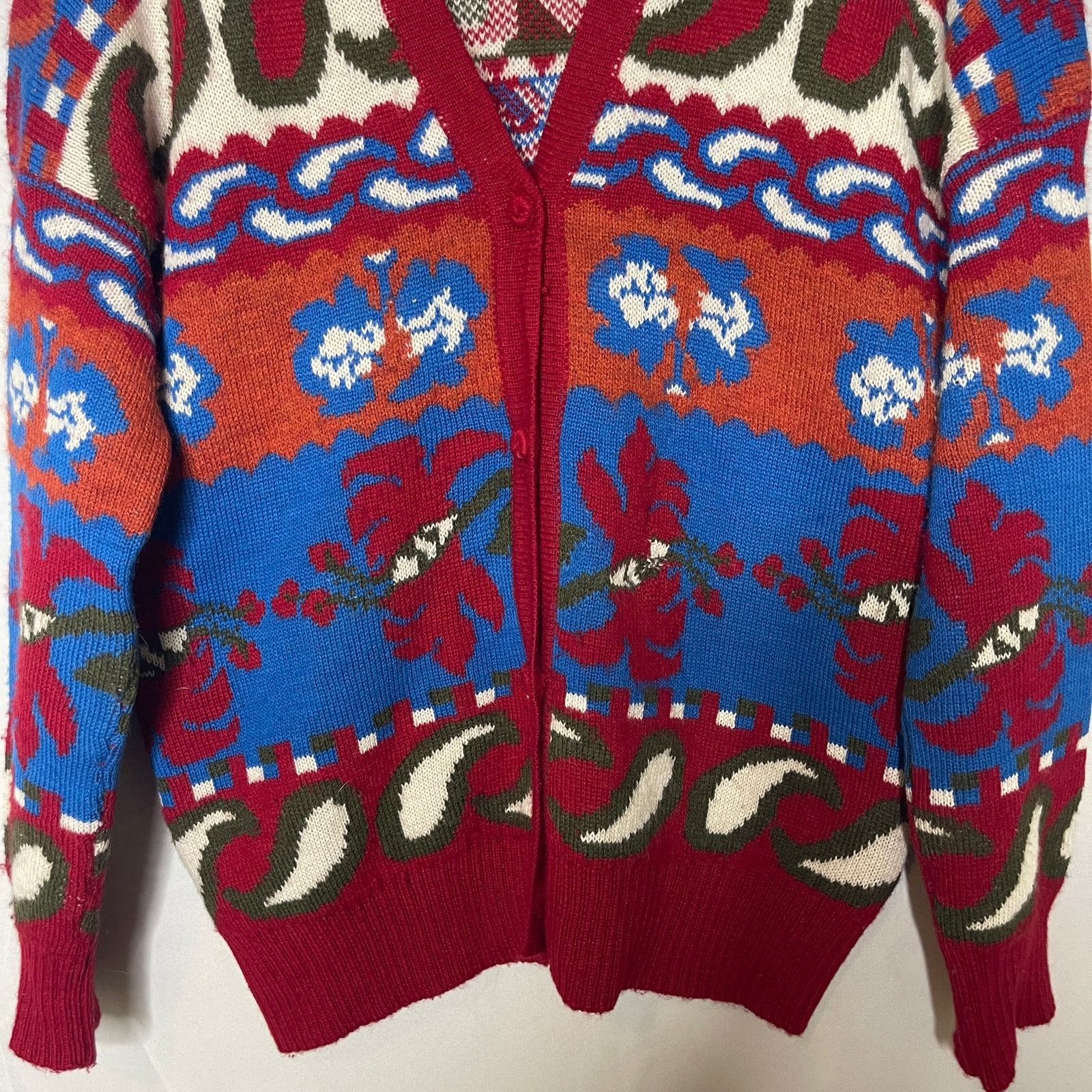 Carolina K CAROLINA K sabina cardigan sweater in paisley blue sz M Size M / US 6-8 / IT 42-44 - 5 Thumbnail