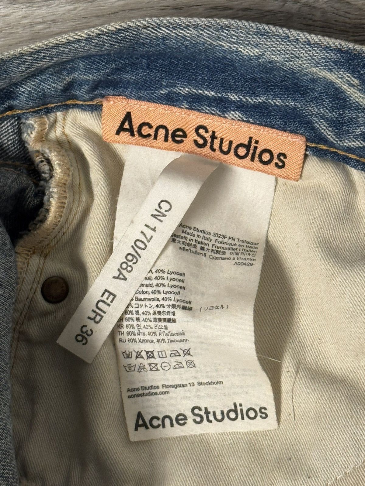 Acne Studios acne studio paint baggy denim Size US 30 / EU 46 - 8 Thumbnail
