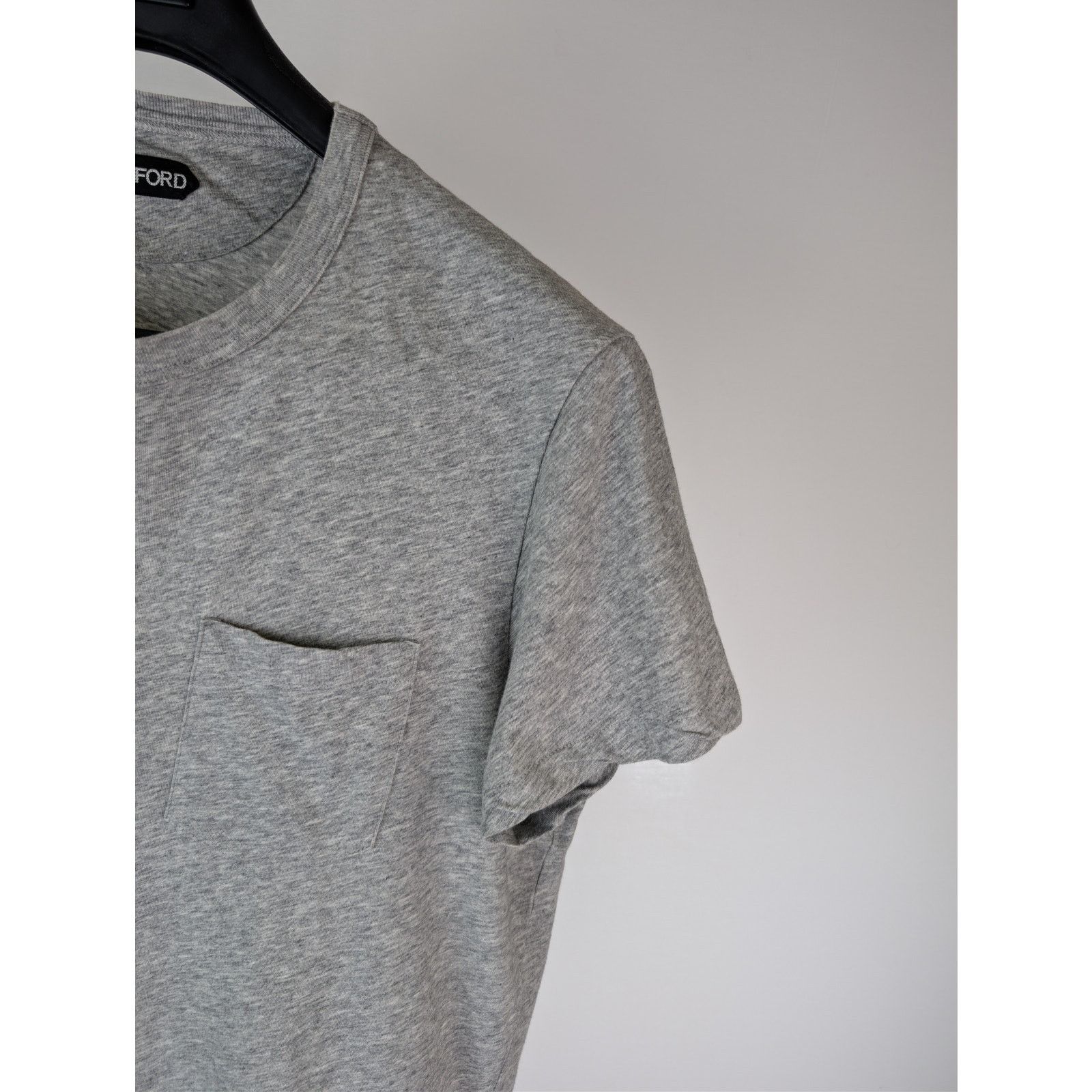 Tom Ford o1rshd1 CC20 Mélange Cotton-Jersey Pocket T-Shirt in Grey Size US M / EU 48-50 / 2 - 5 Thumbnail