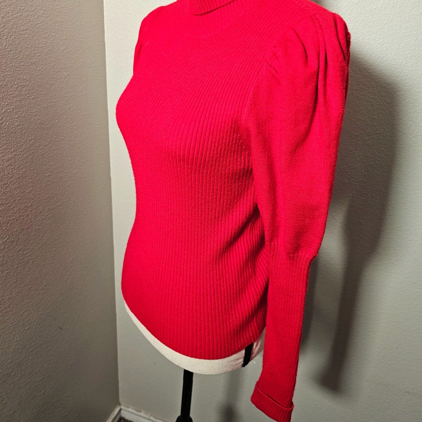 Forever 21 FOREVER 21 Turtleneck Red Long Sleeve Cotton Knit Pullover Sweater Women M Casual Size M / US 6-8 / IT 42-44 - 2 Thumbnail