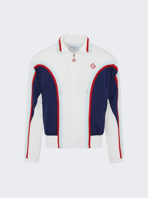 Casablanca o1mle0326 Side Panelled Shell Track Jacket in White Size US XL / EU 56 / 4 - 1 Thumbnail