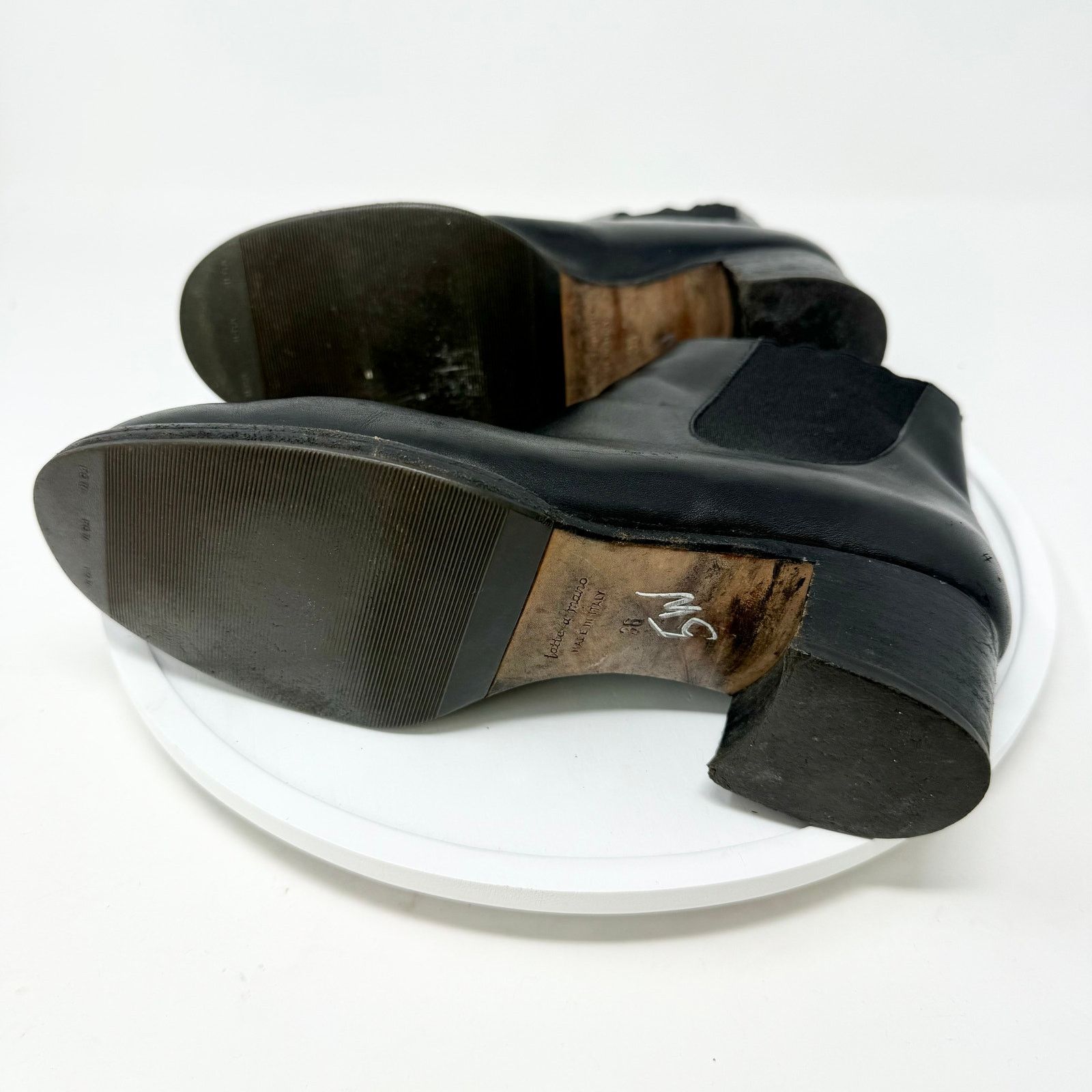 Other Fatte A Mano Leather Upper SlipOn Ankle Booties Sz 39/US 8.5 Size US 8.5 / IT 38.5 - 8 Thumbnail