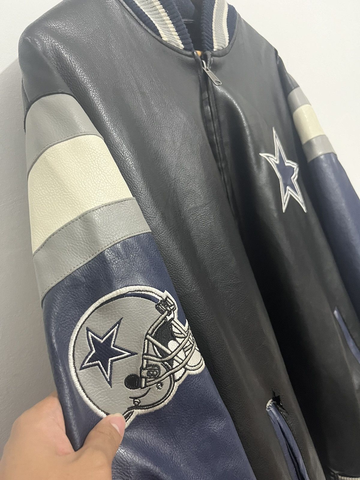 NFL × Vintage Vintage Dallas Cowboys Leather Jacket Size US L / EU 52-54 / 3 - 16 Thumbnail