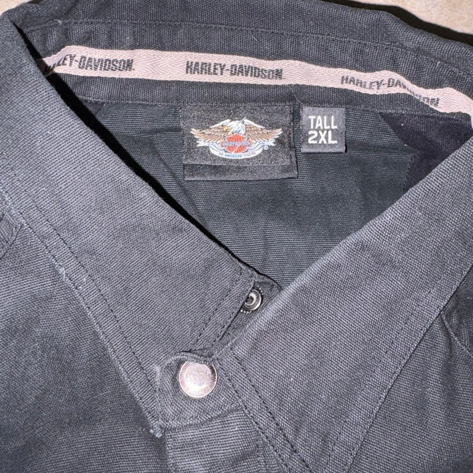 Harley Davidson Harley Davidson Motorcycles Jacket XXL black button up Size US XXL / EU 58 / 5 - 4 Thumbnail